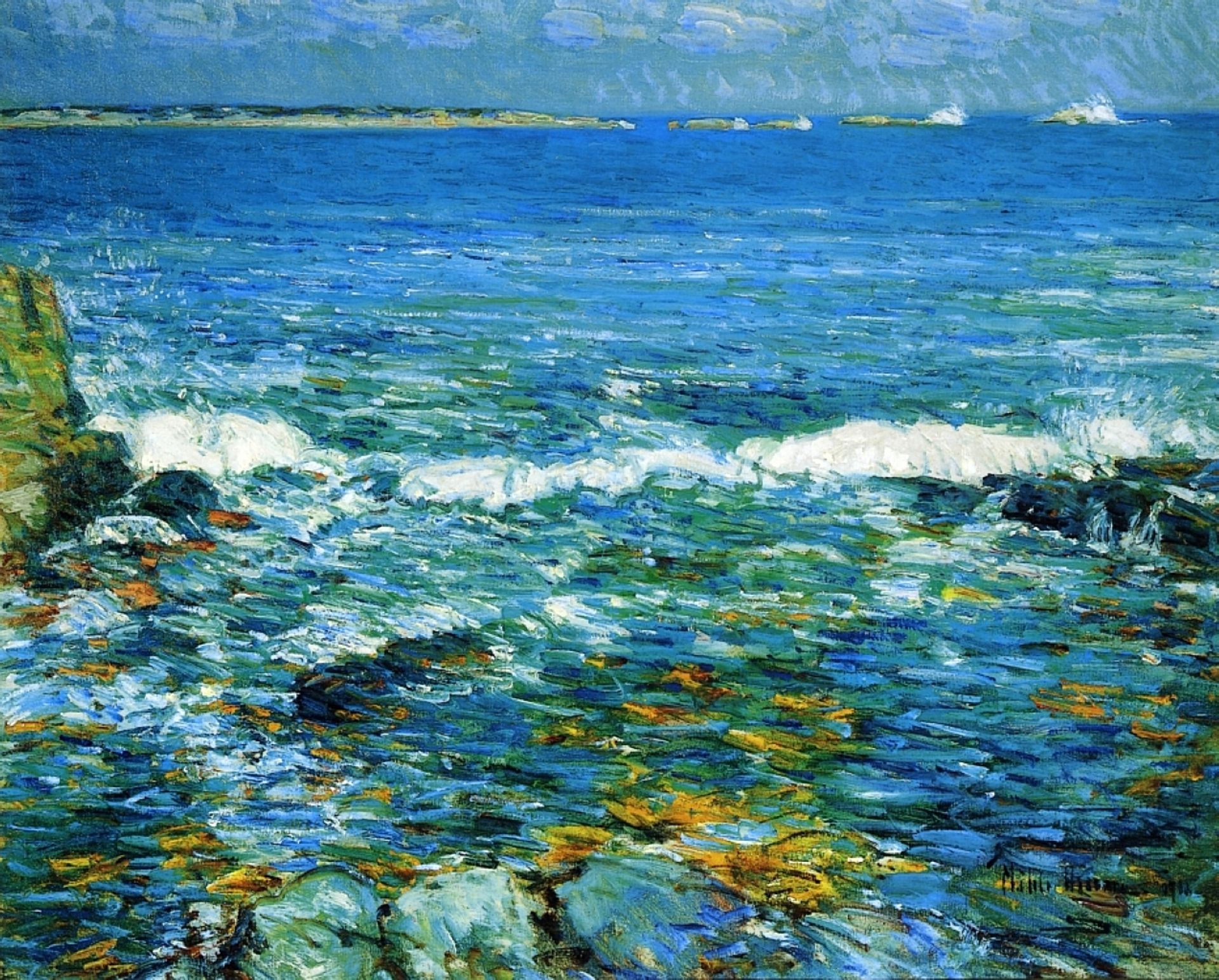 Duck Island from Appledore by Childe Hassam