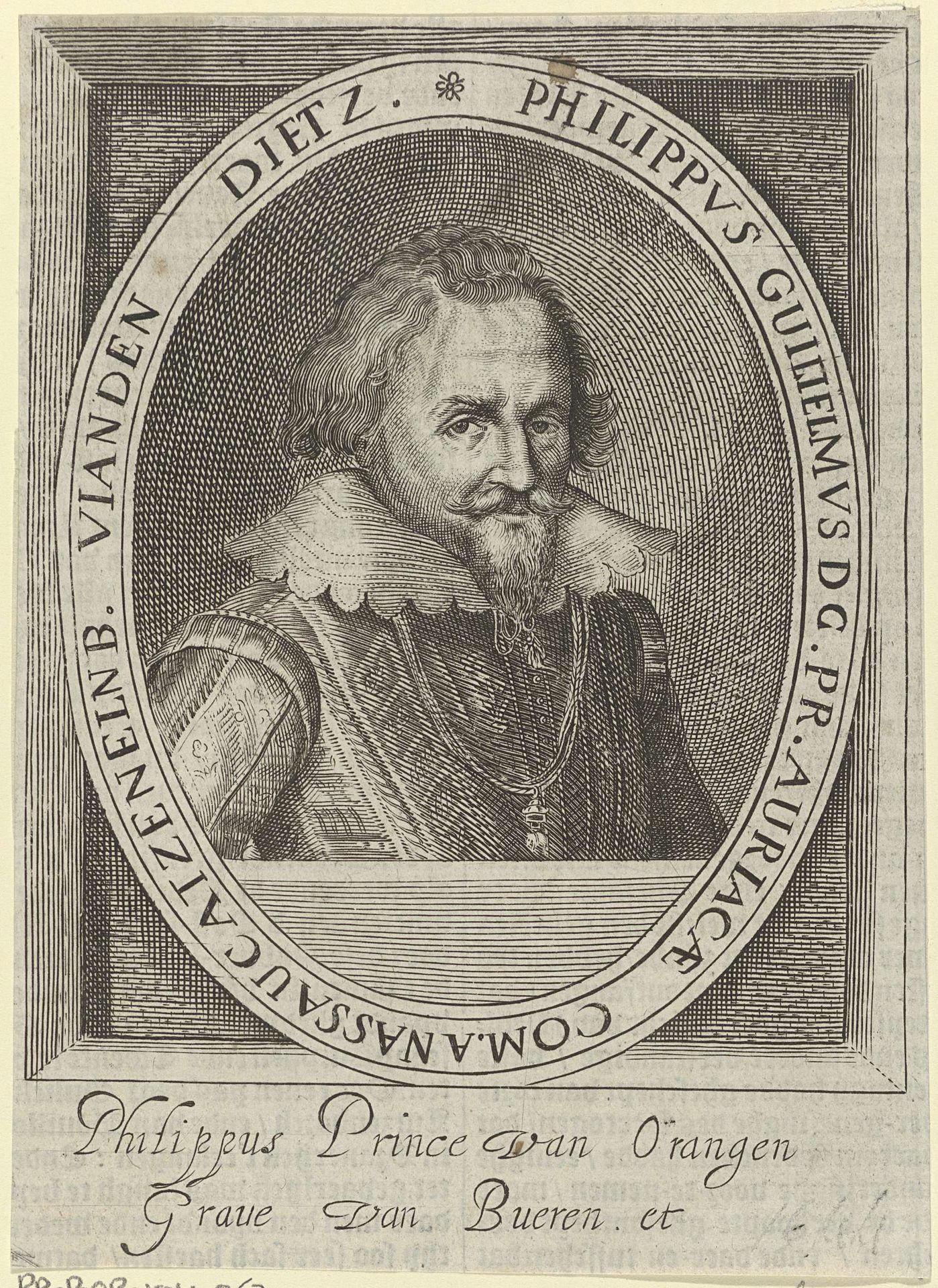 Portret van Filips Willem, prins van Oranje by Anonymous