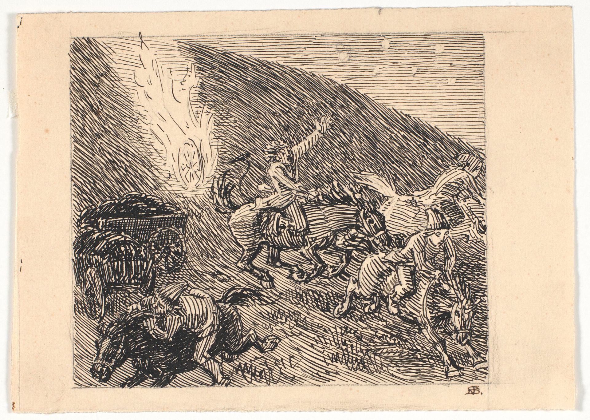 Forarbejde til Gablerne i Brunde by Niels Skovgaard