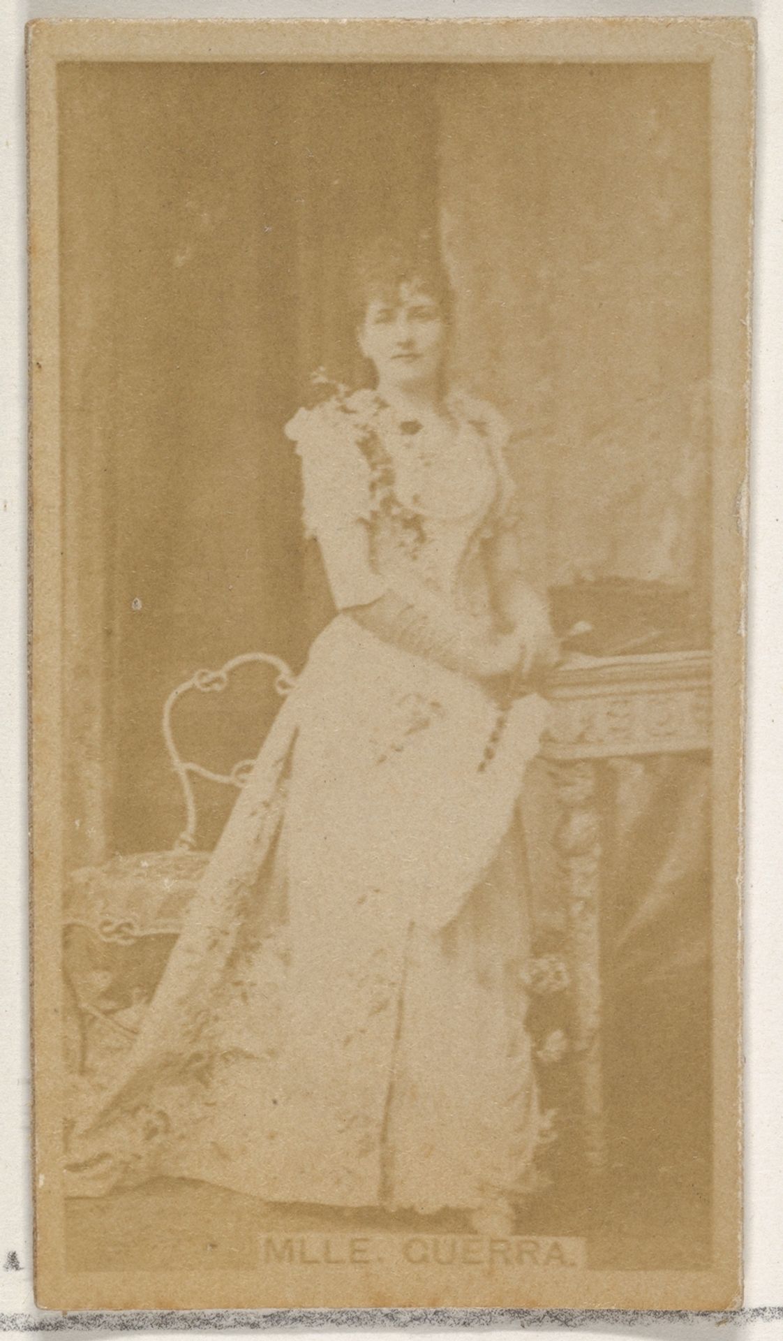 Mlle. Guerra, from the Actors and Actresses series (N45, Type 8) for Virginia Brights Cigarettes by Allen & Ginter