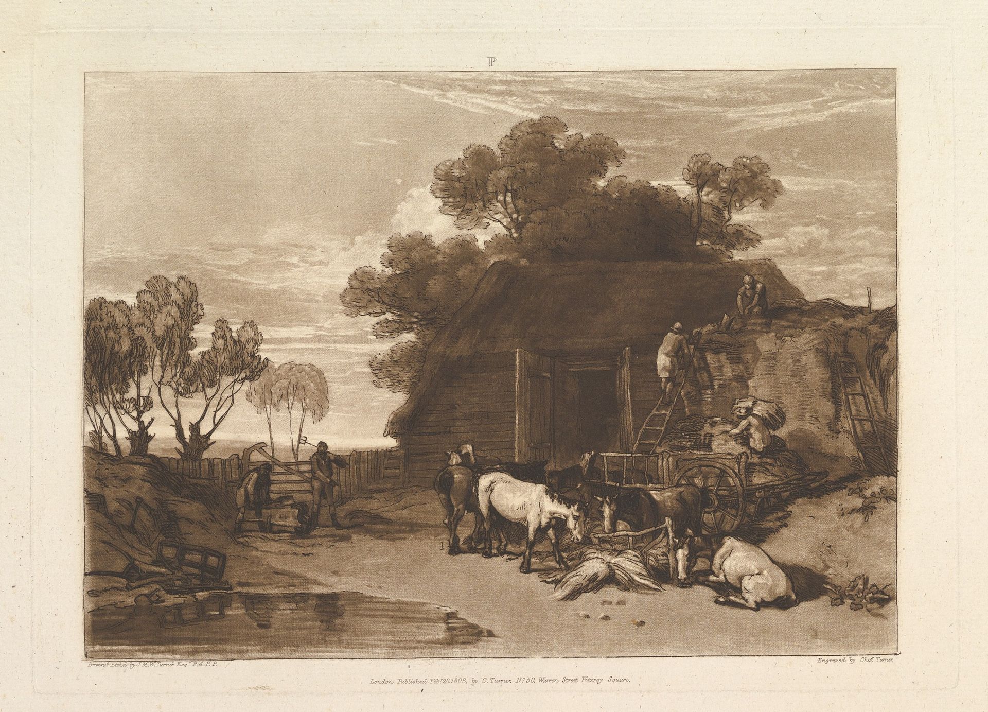 The Straw Yard (Liber Studiorum, part II, plate 7) by Joseph Mallord William Turner