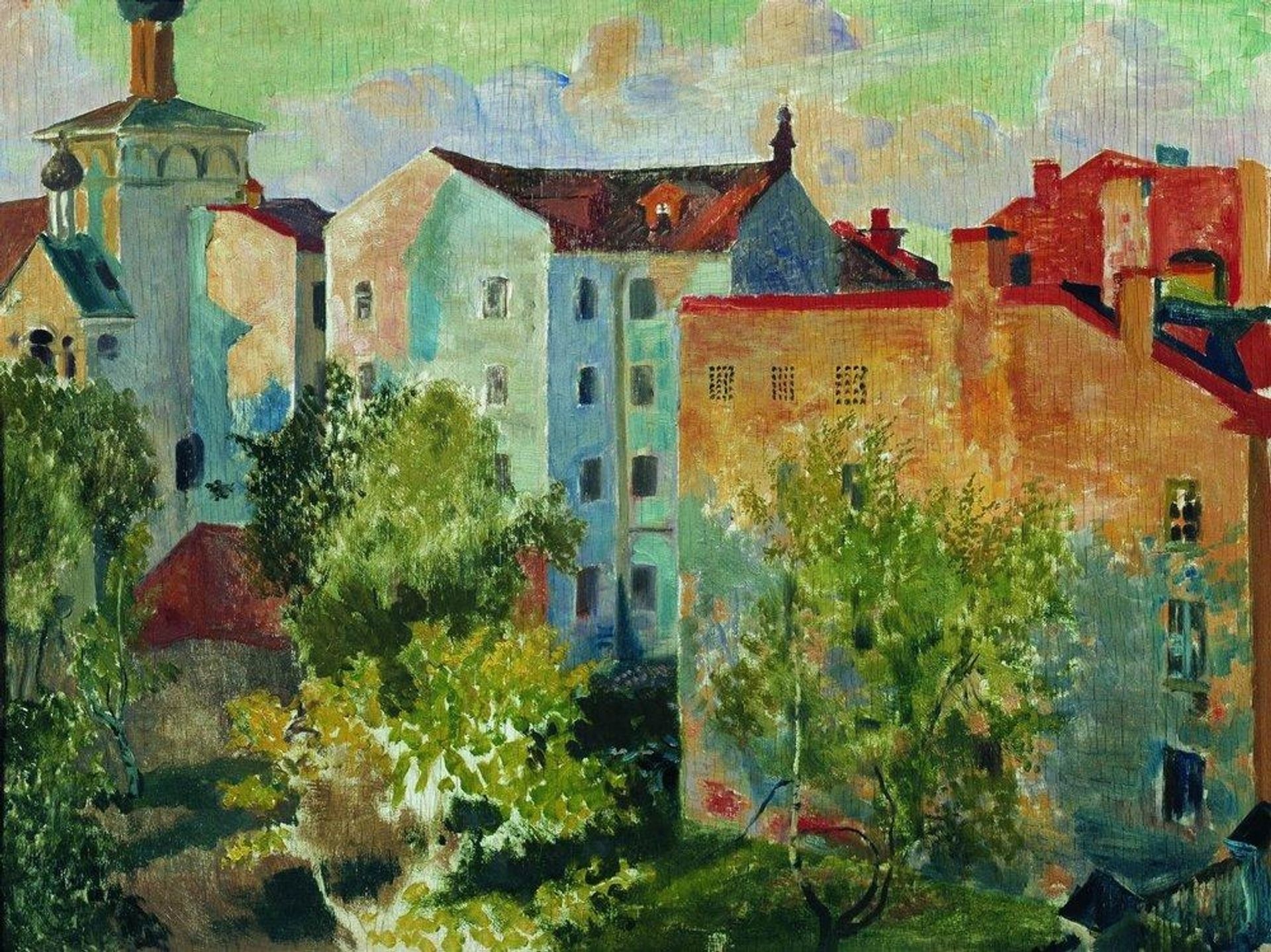 View from the window by Boris Kustodiev