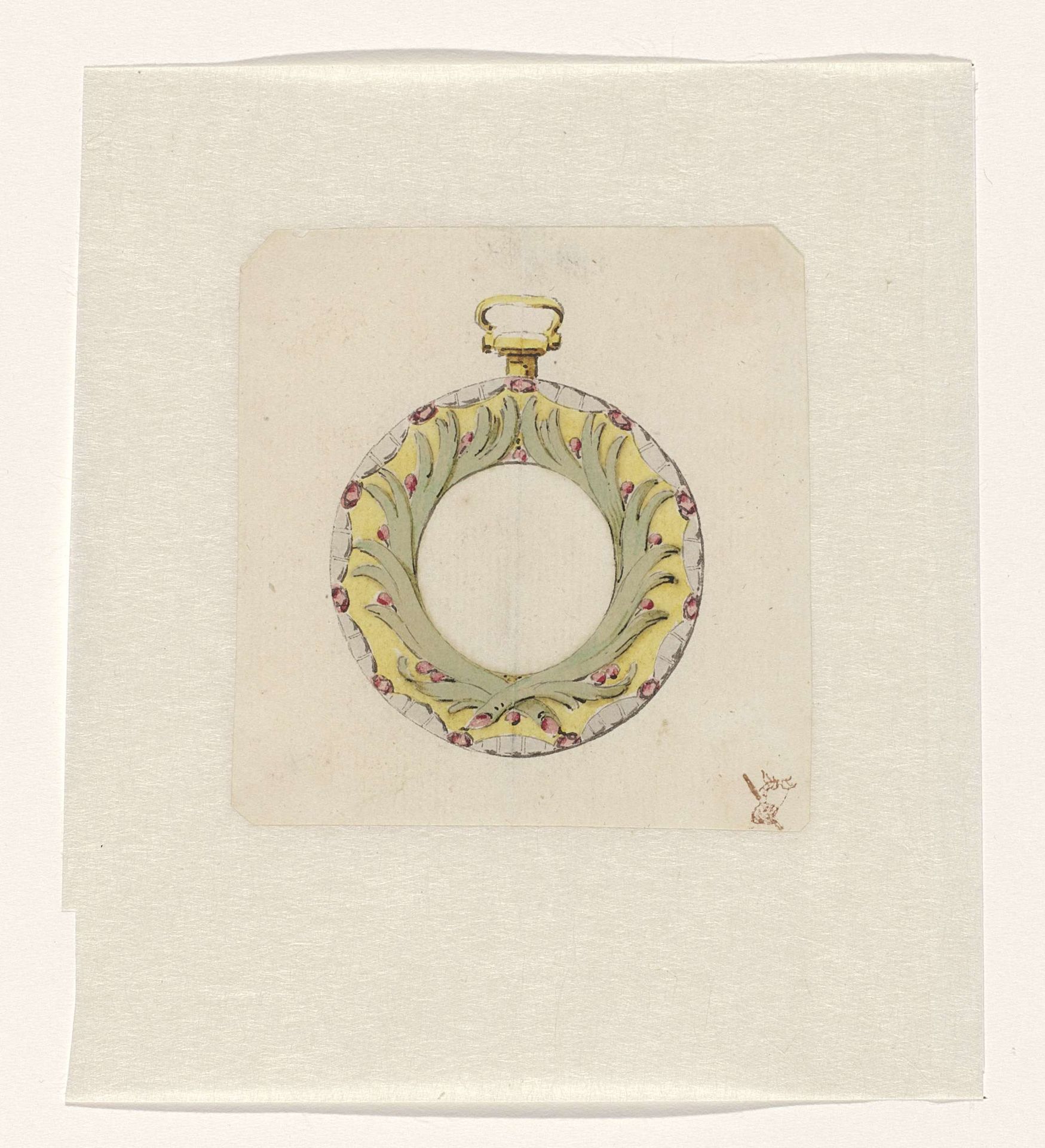 Two designs for watch-cases by Anonymous