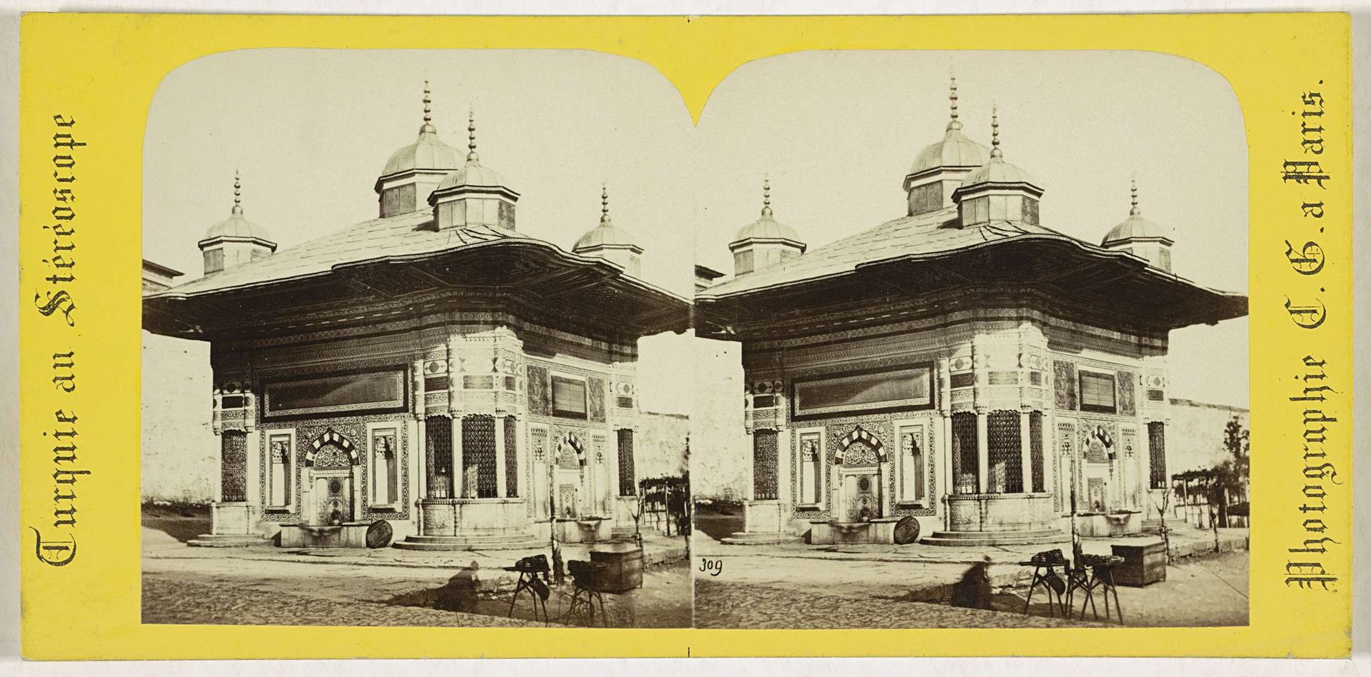 Fontein van sultan Ahmed III, Istanboel by Charles Gaudin