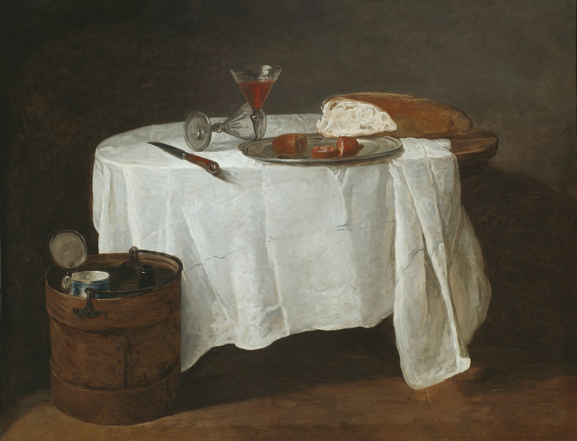The White Tablecloth by Jean-Baptiste-Simeon Chardin