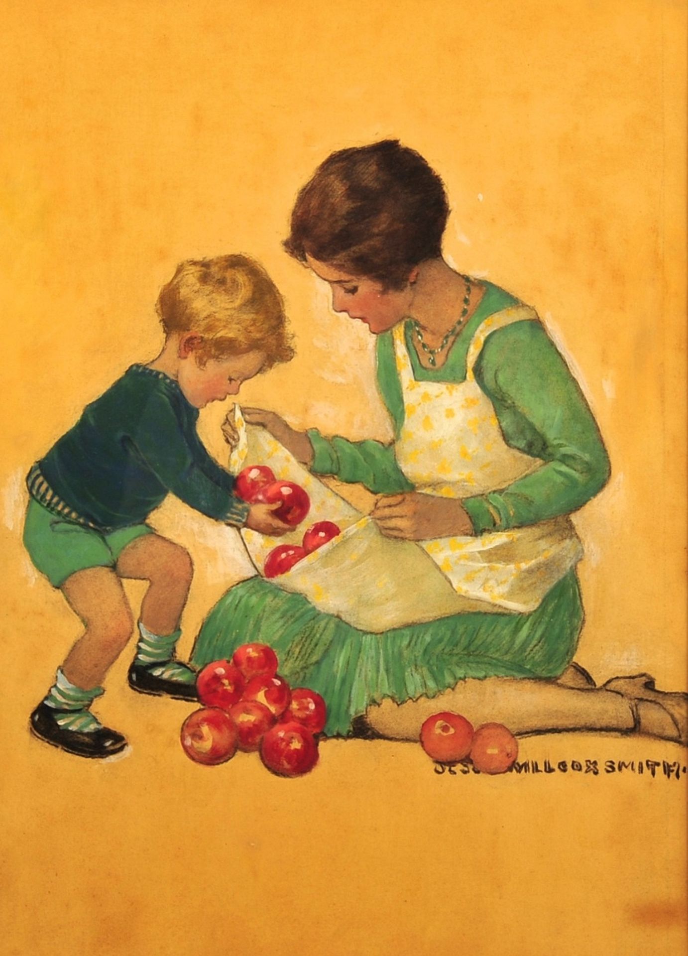 Mom With Apples by Jessie Willcox Smith