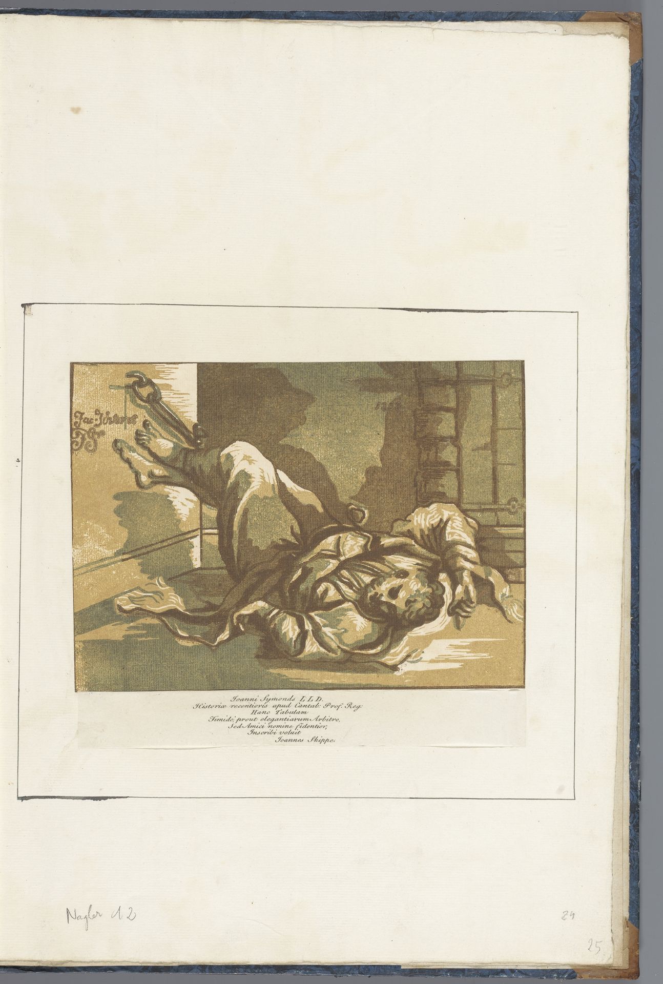 Geketende man in cel by John B. Skippe