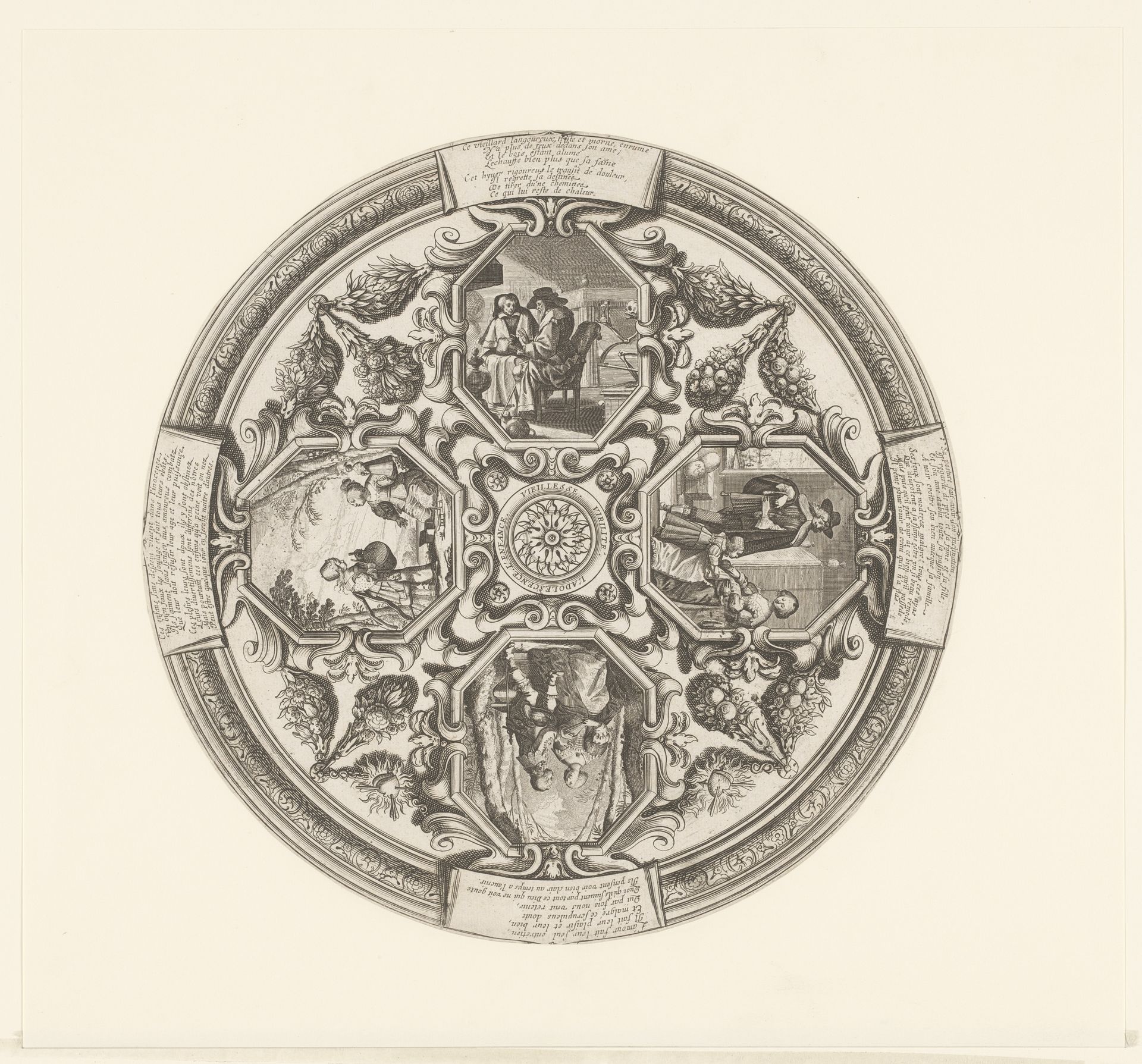 Vier leeftijden van de mens by Abraham Bosse