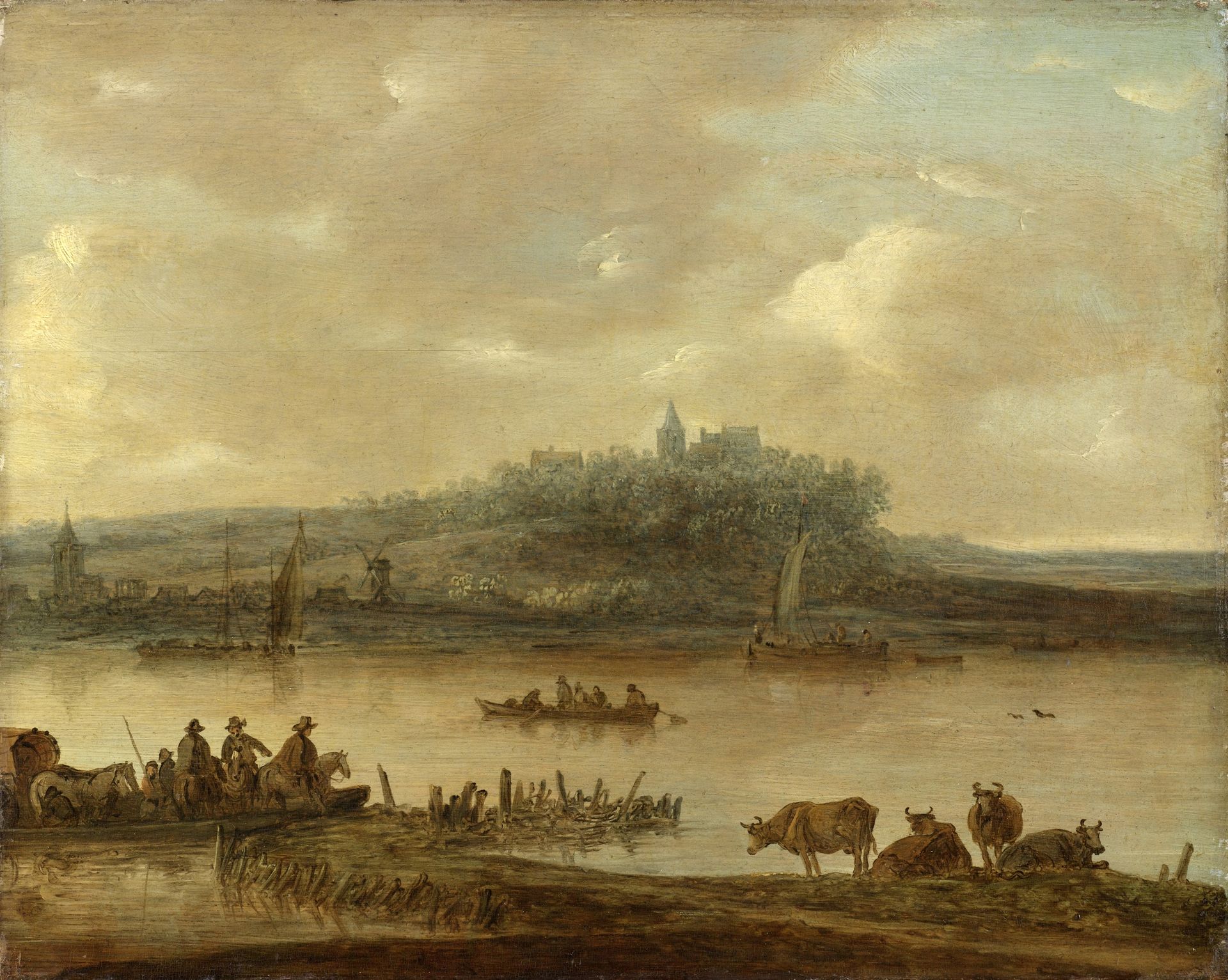 View of the Rhine and the Elterberg by Jan van Goyen