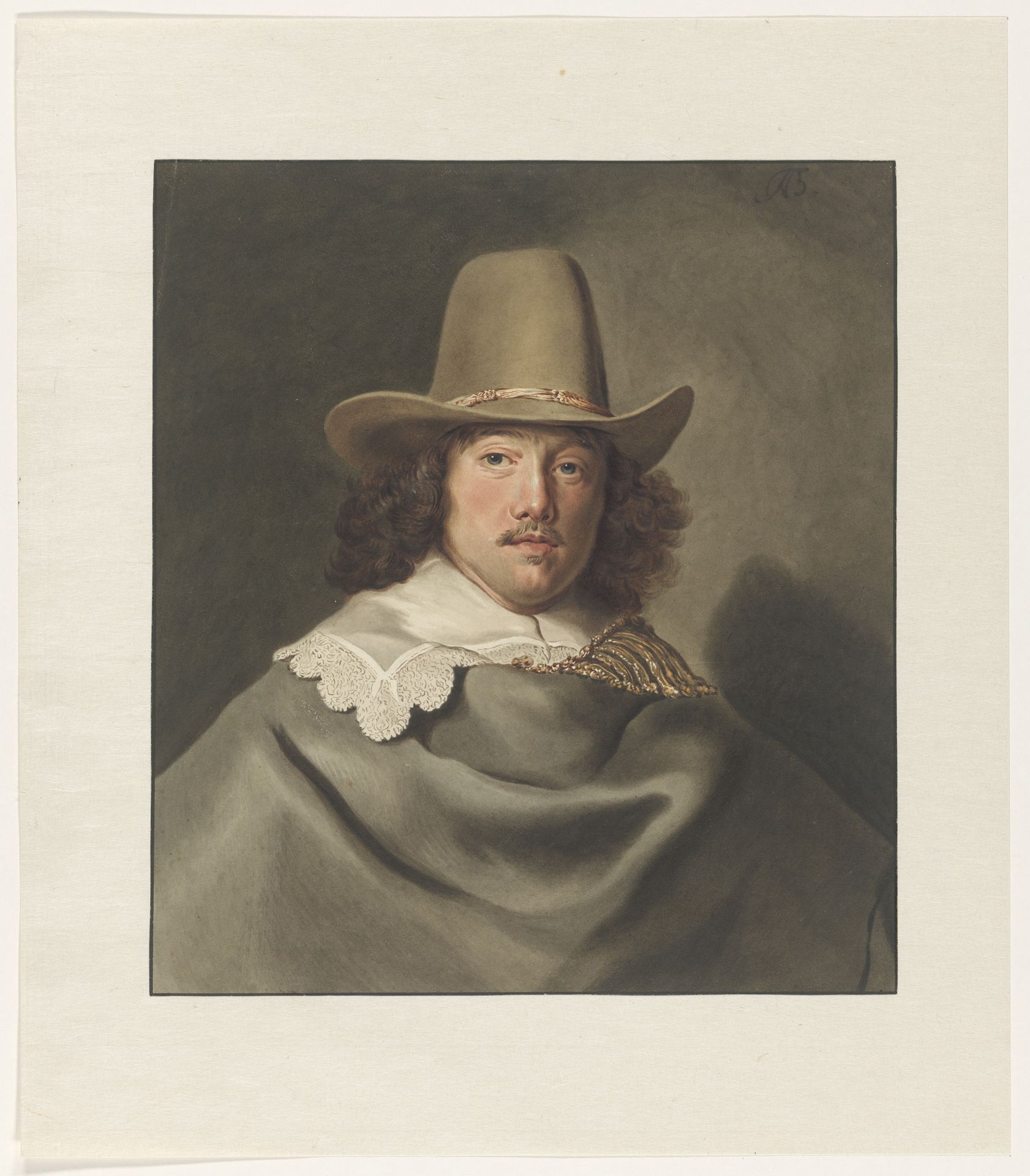 Portret van Abraham Velters (1603-1690) by Christiaan Kramm