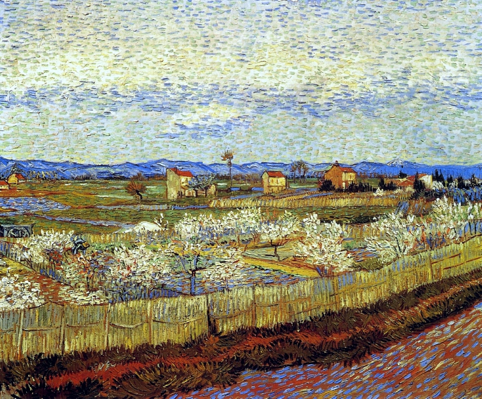 Peach Trees in Blossom by Vincent van Gogh