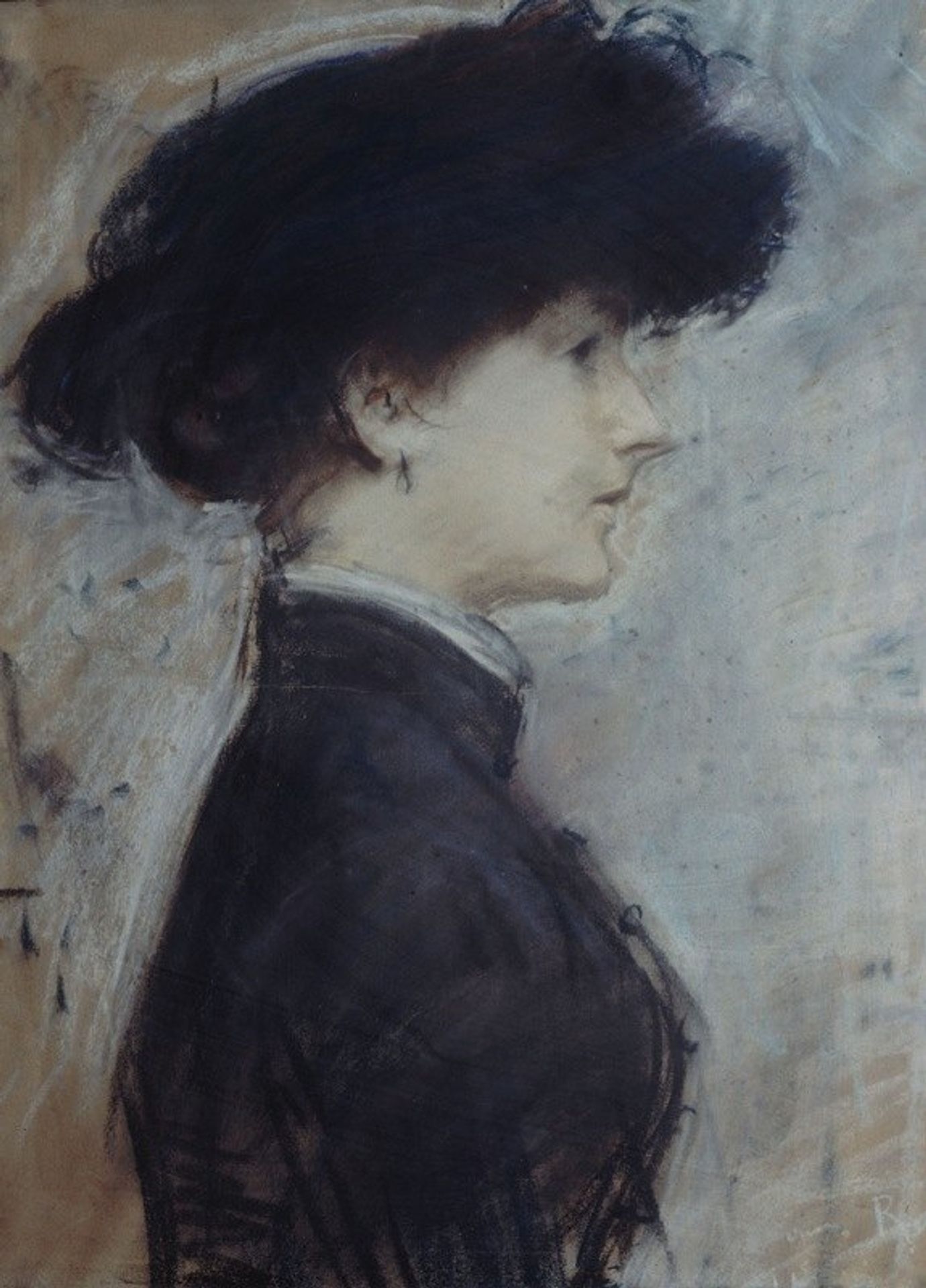 Portrait de femme de profil by Paul César Helleu
