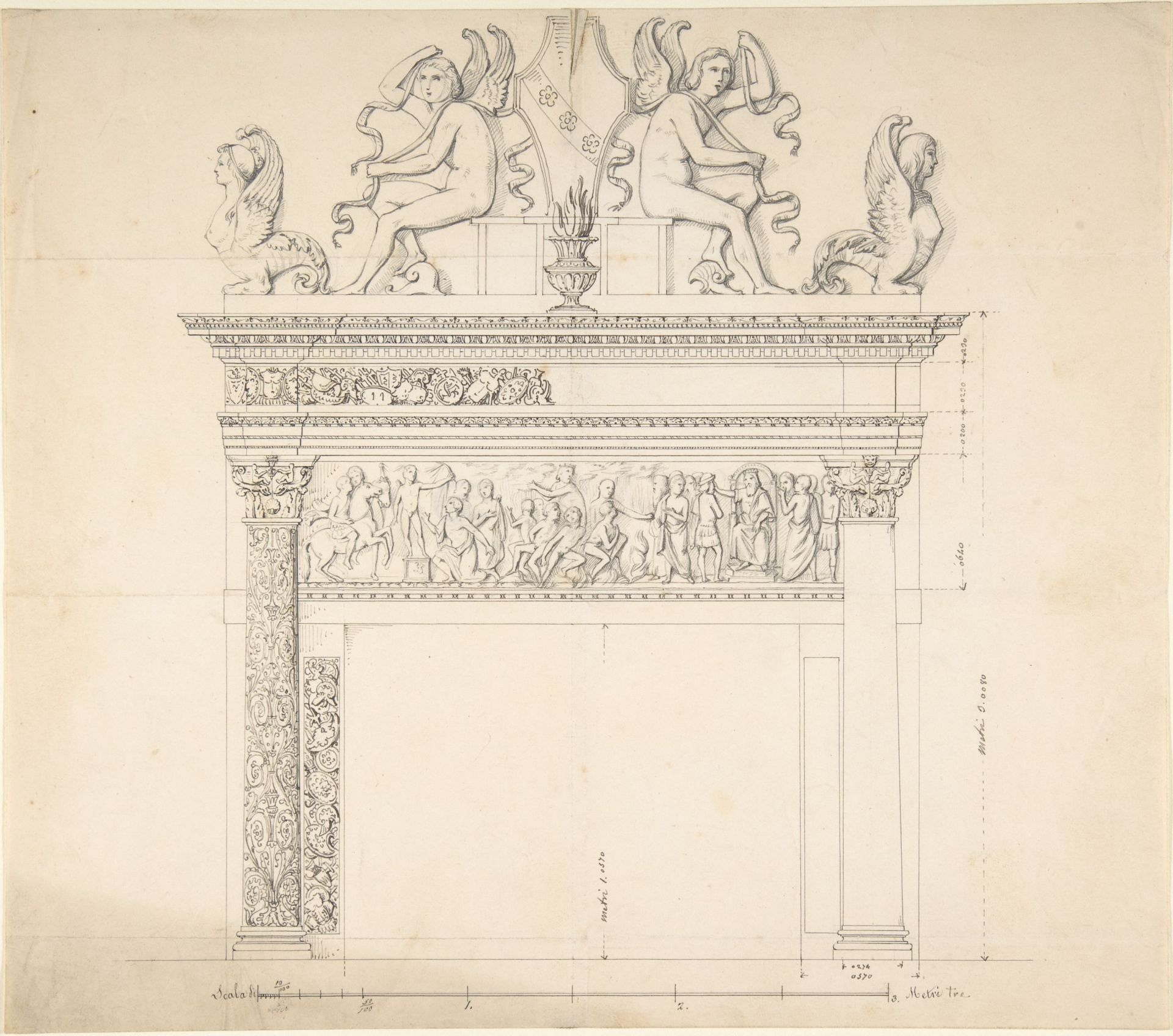 Design for a Chimney Piece by Anonymous
