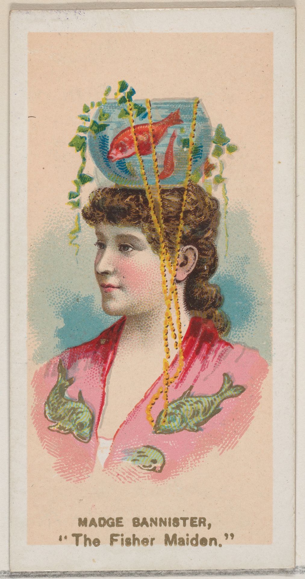 Madge Bannister as "The Fisher Maiden," from the series Fancy Dress Ball Costumes (N73) for Duke brand cigarettes by W. Duke, Sons & Co.