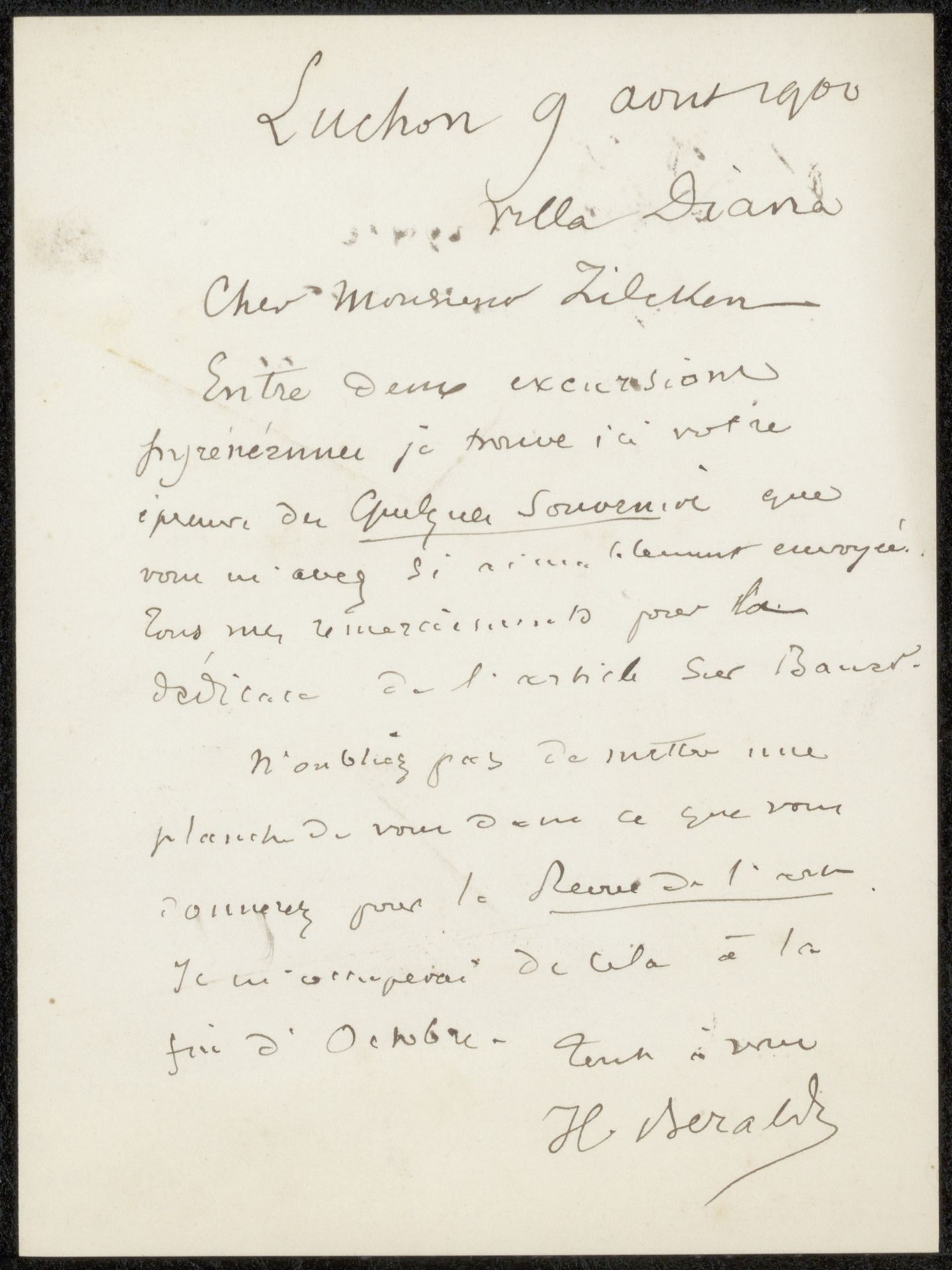 Brief aan Philip Zilcken by Henri Beraldi