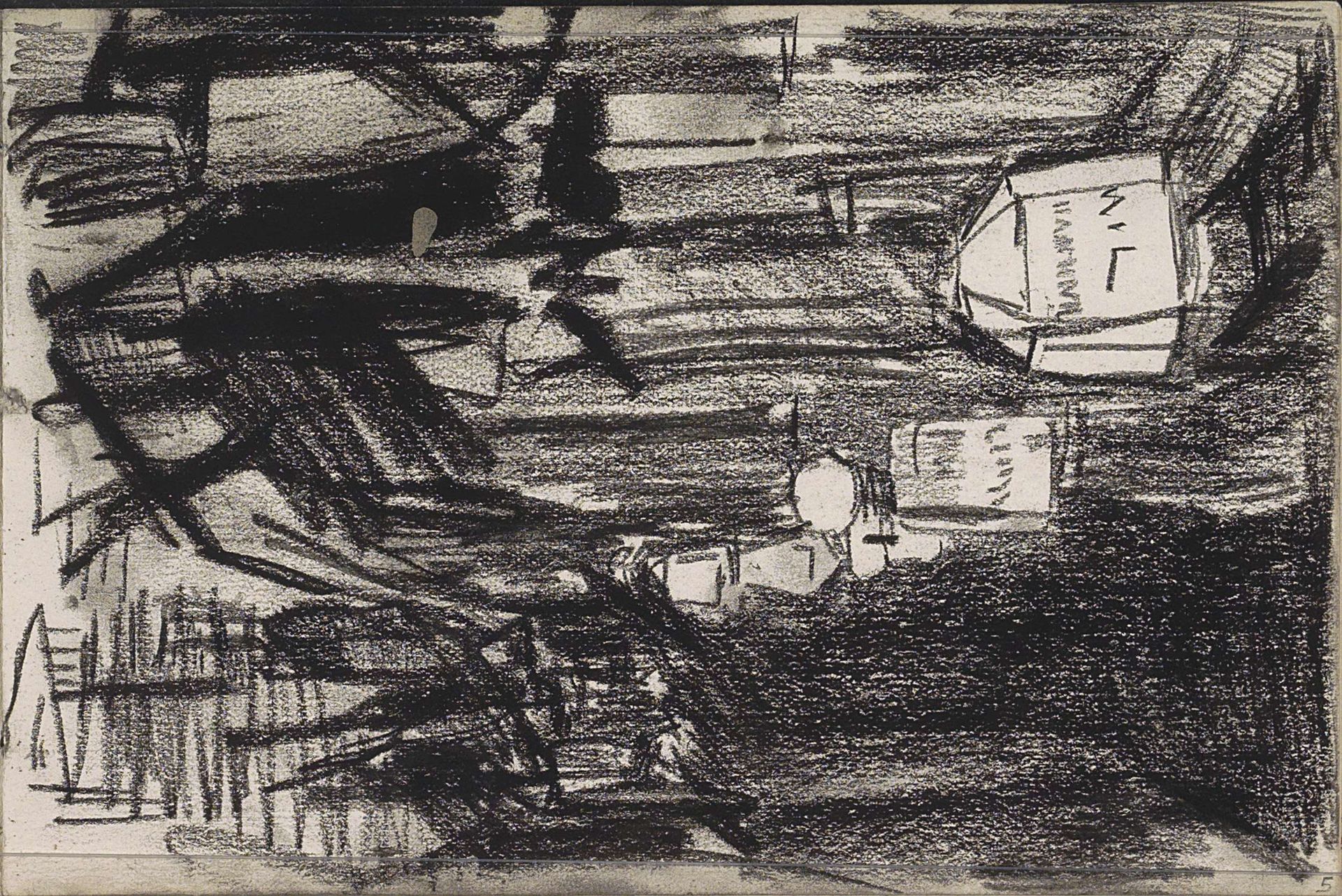 Figuren in een straat met lantaarns, bij nacht by Isaac Israels