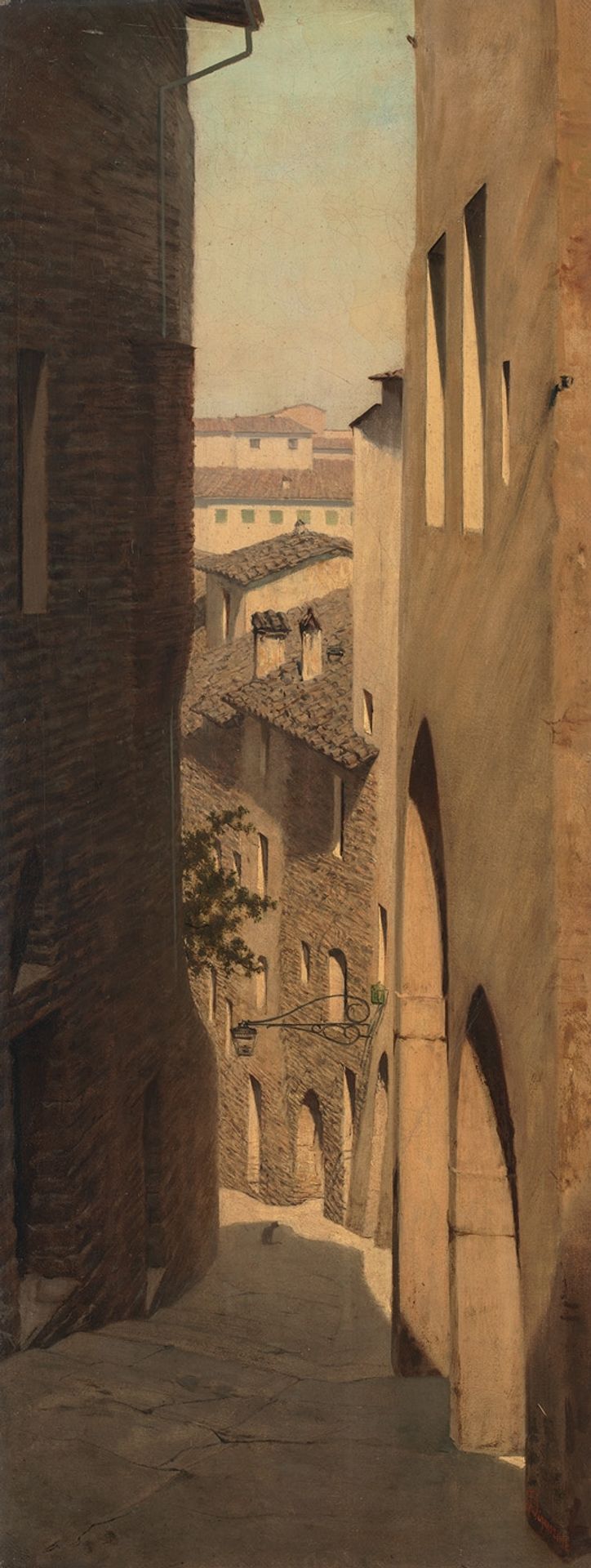Italiaans Stadje by Telemaco Signorini
