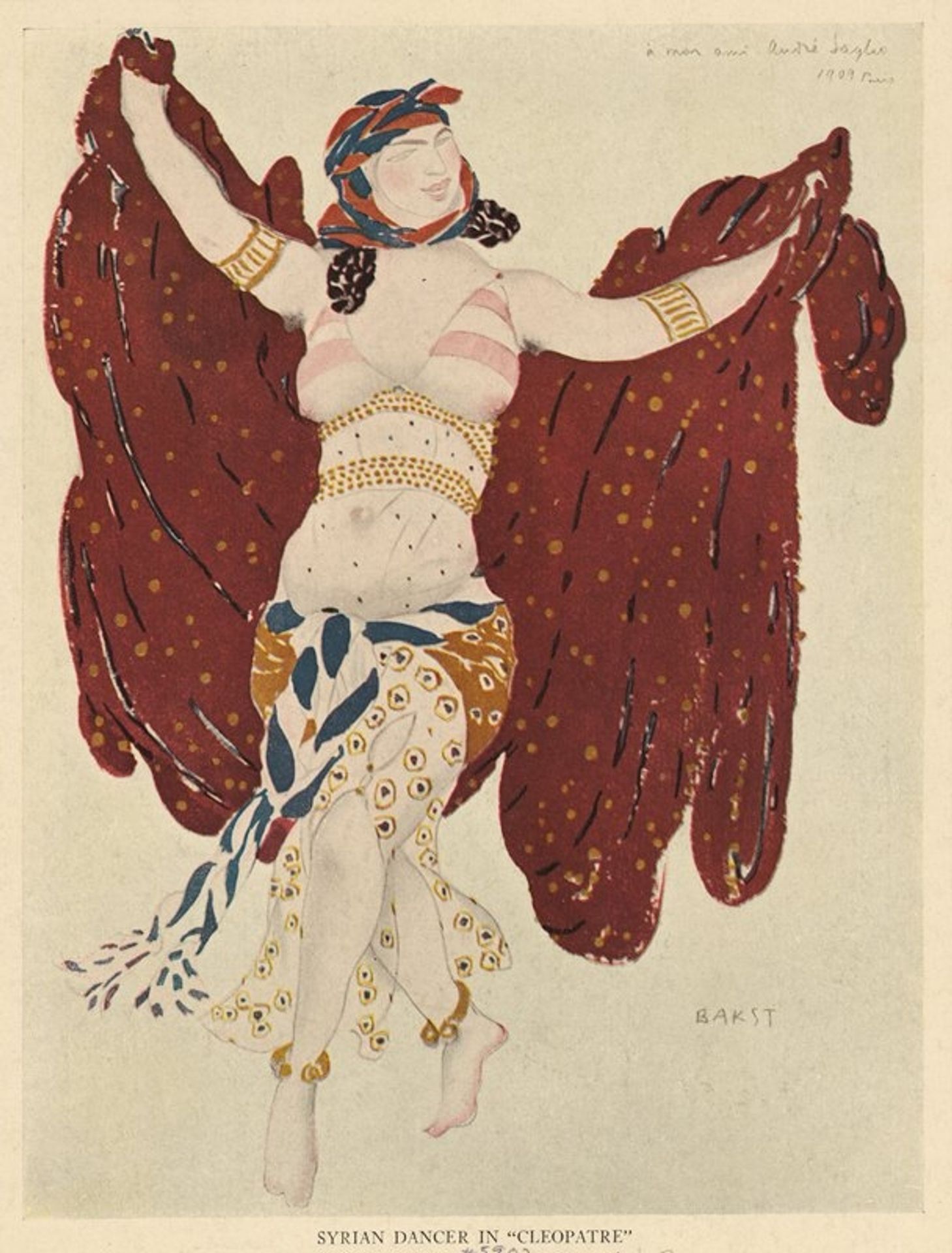 Syrian dancer in ‘Cleopatre’ by Léon Bakst