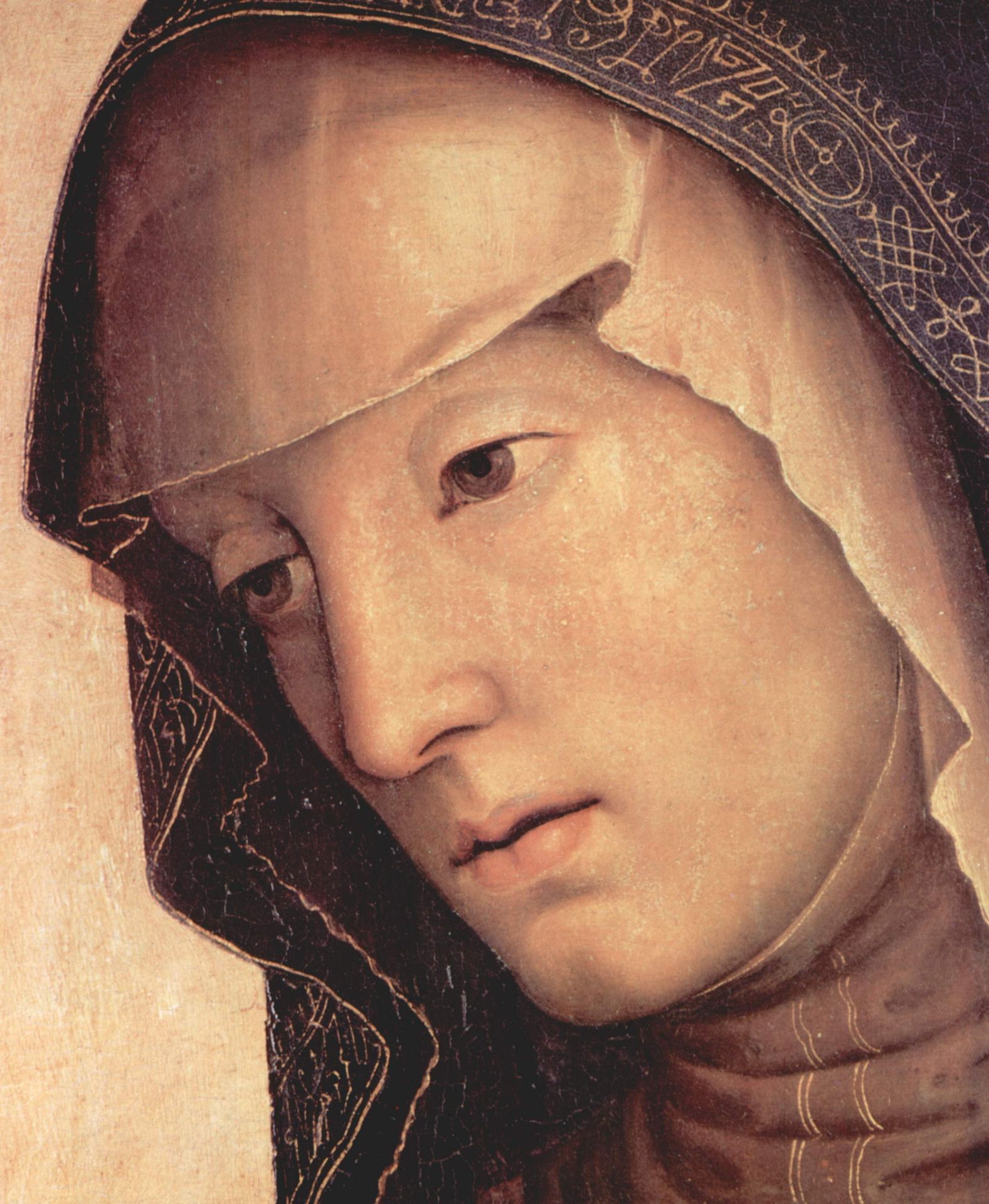 Pieta. Maria (detail) by Pietro Perugino