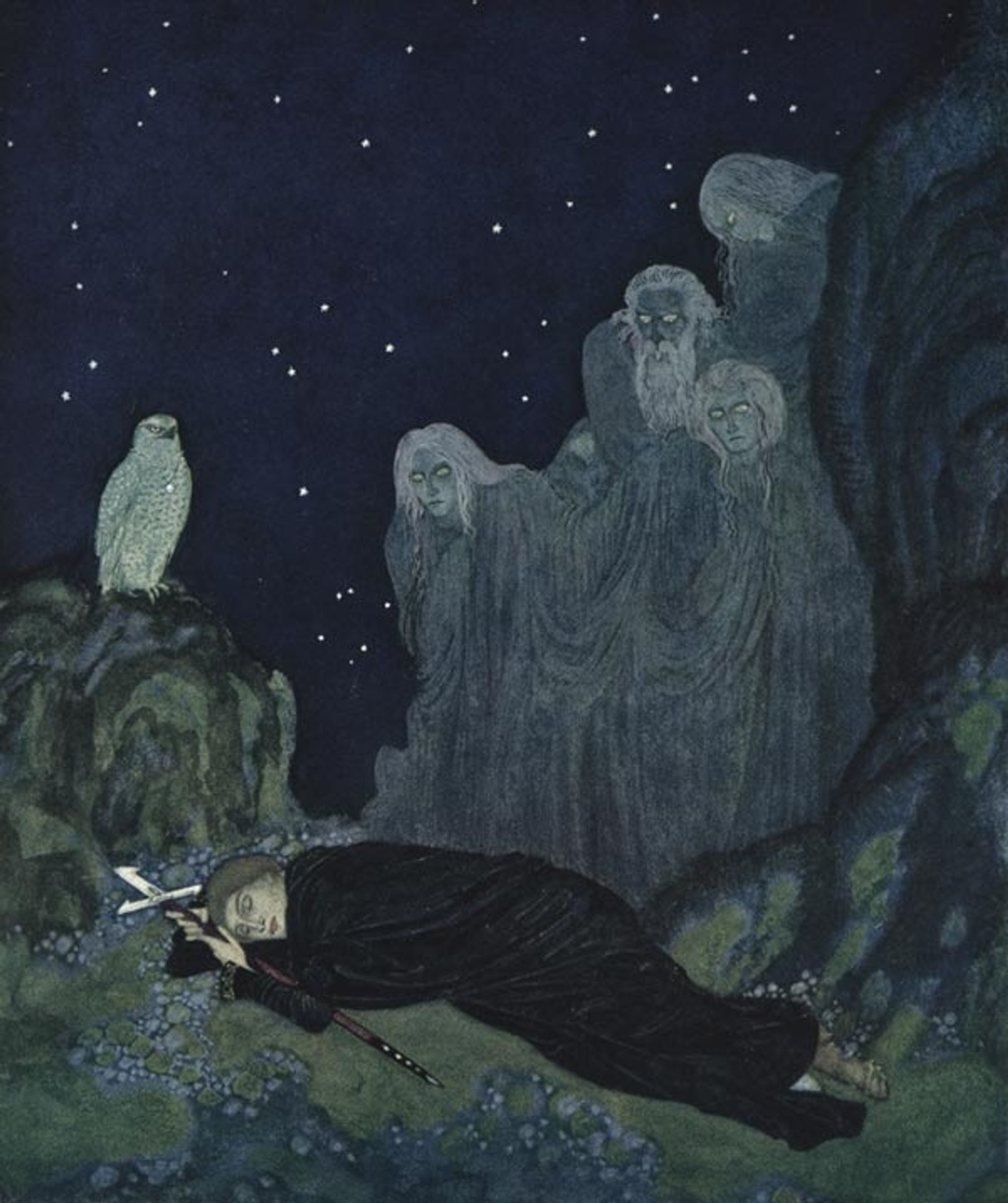 A Circle of Mist (Stealers of Light by the Queen of Romania) by Edmund Dulac