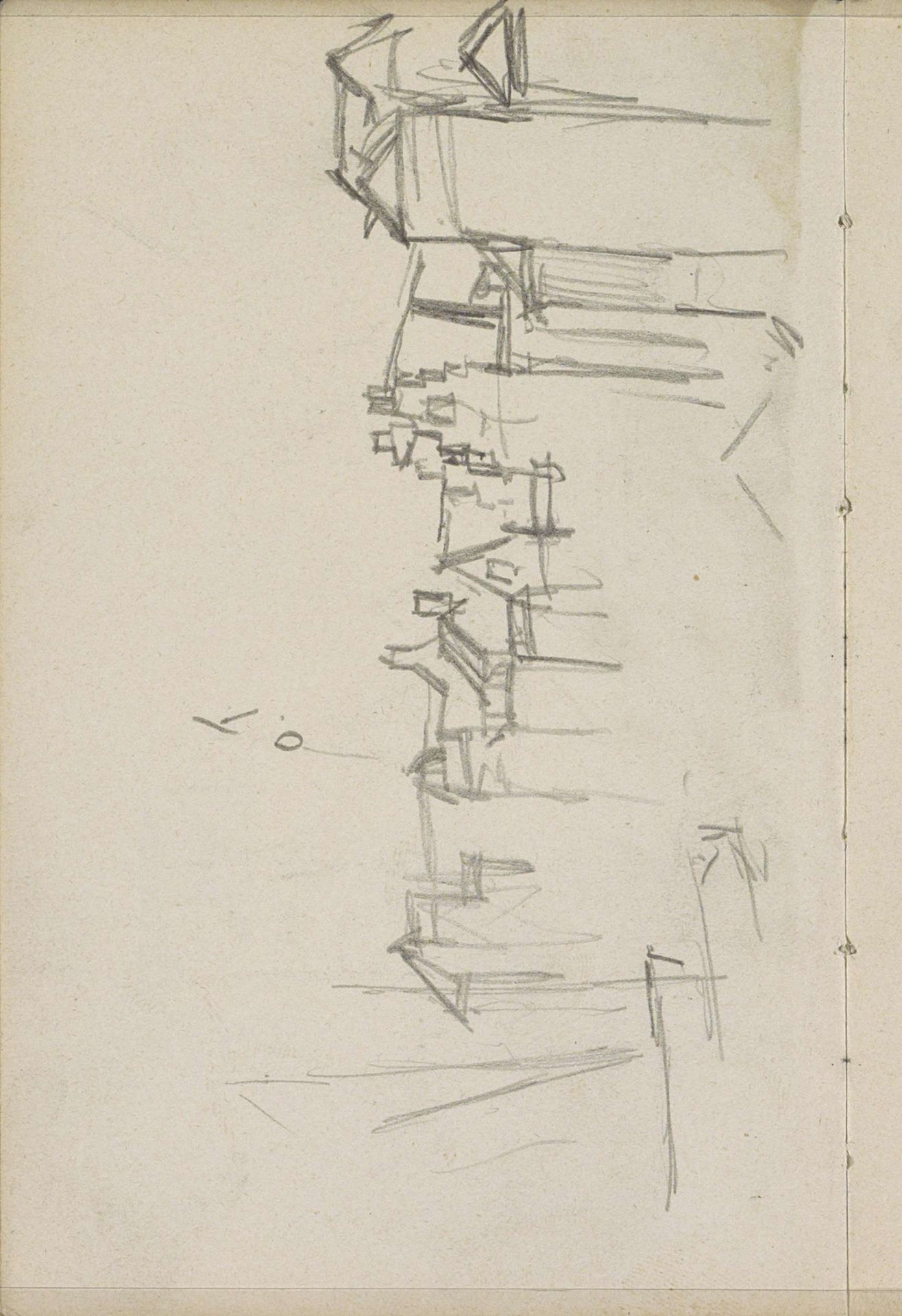 Gezicht op het Damrak te Amsterdam by George Hendrik Breitner