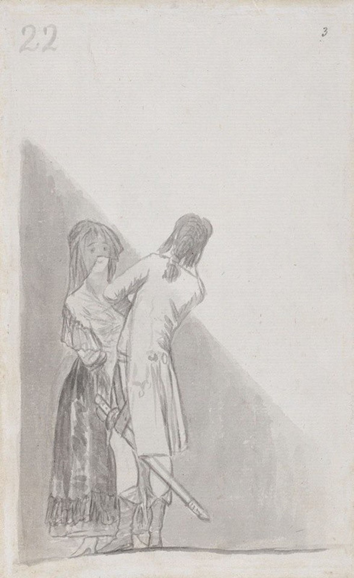 Maja and an officer by Francisco de Goya
