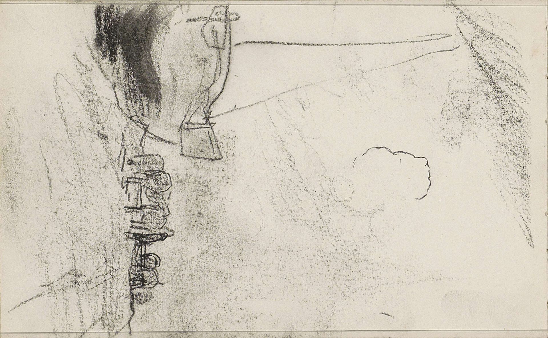 Paarden bij een bomschuit op het strand by Anton Mauve