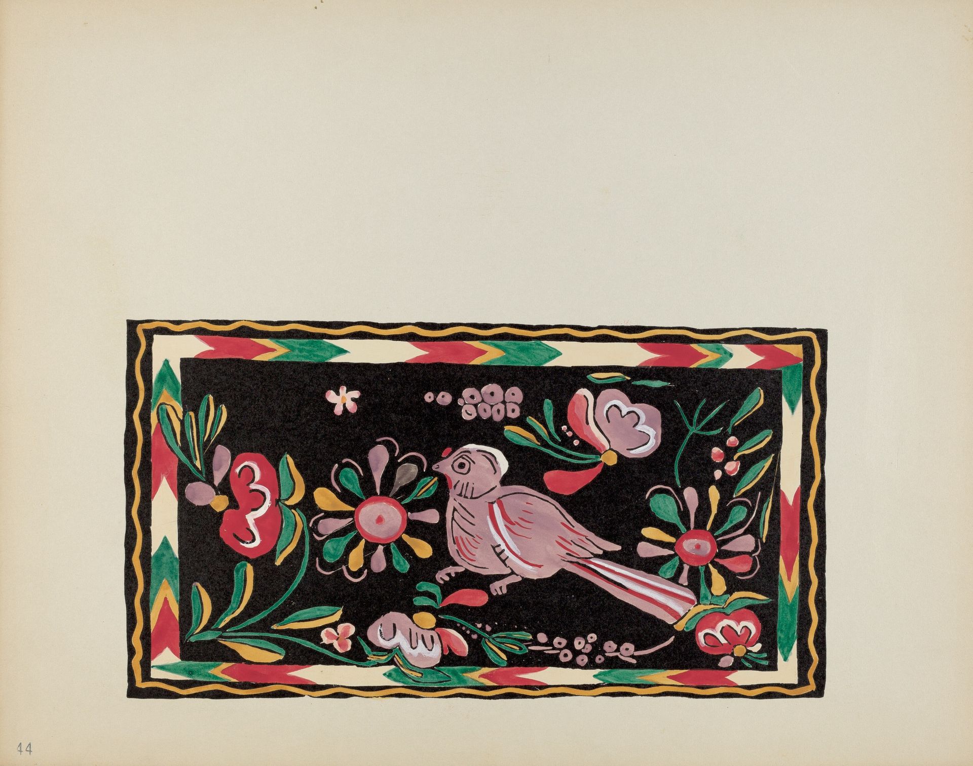 Plate 44: Painted Chest Design: From Portfolio "Spanish Colonial Designs of New Mexico" by Anonymous