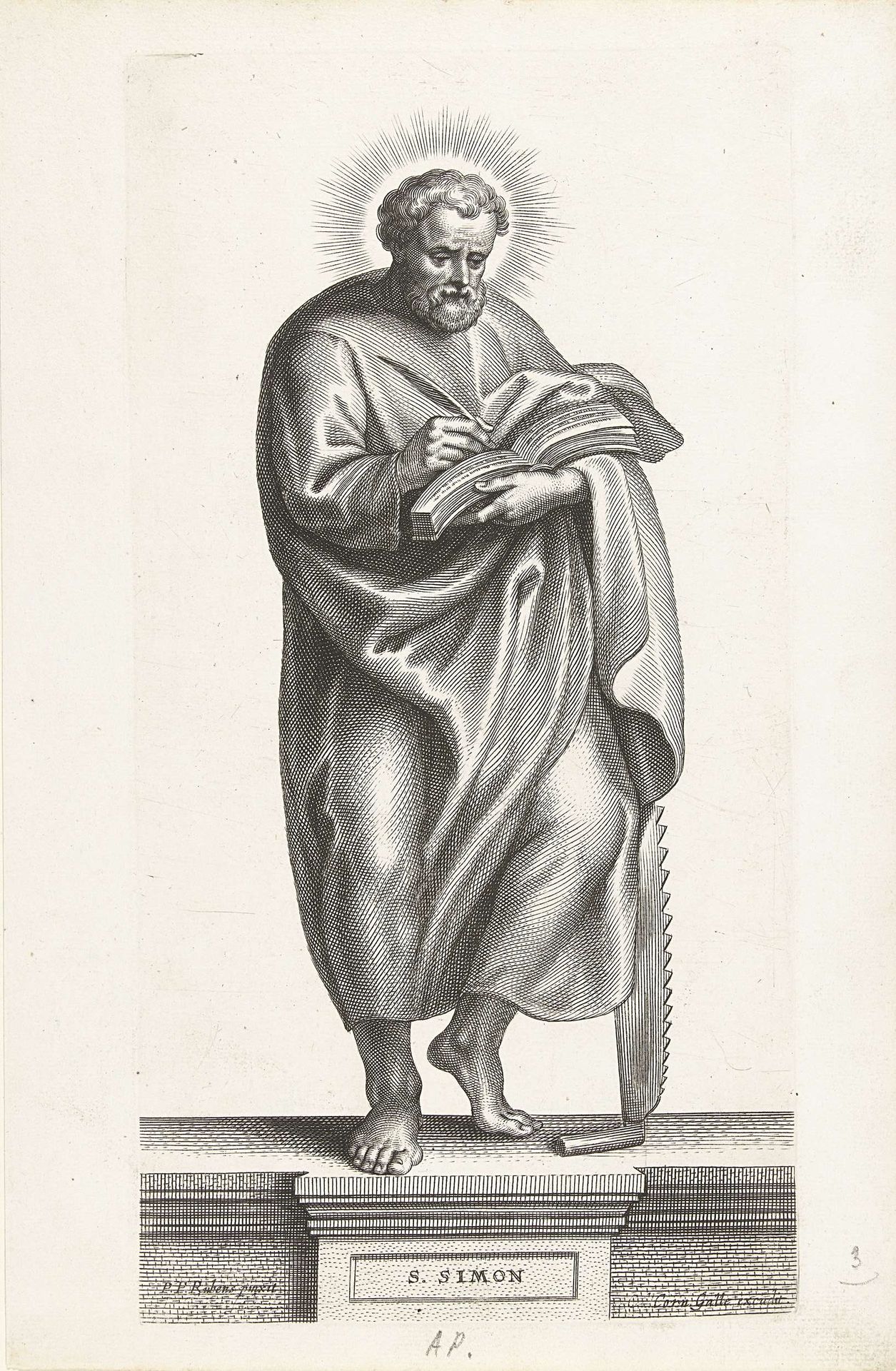 Heilige Simon de Zeloot by Petrus Clouwet