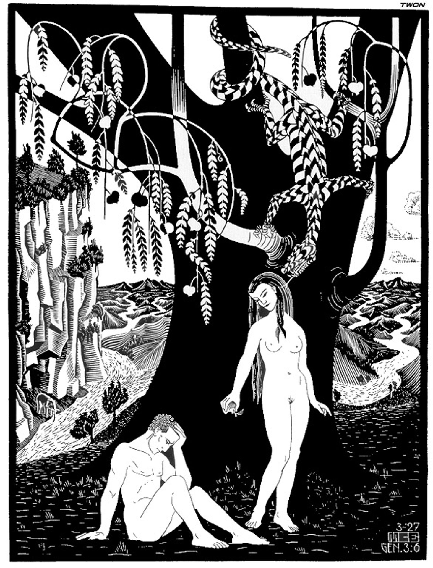 The Fall of Man by M.C. Escher
