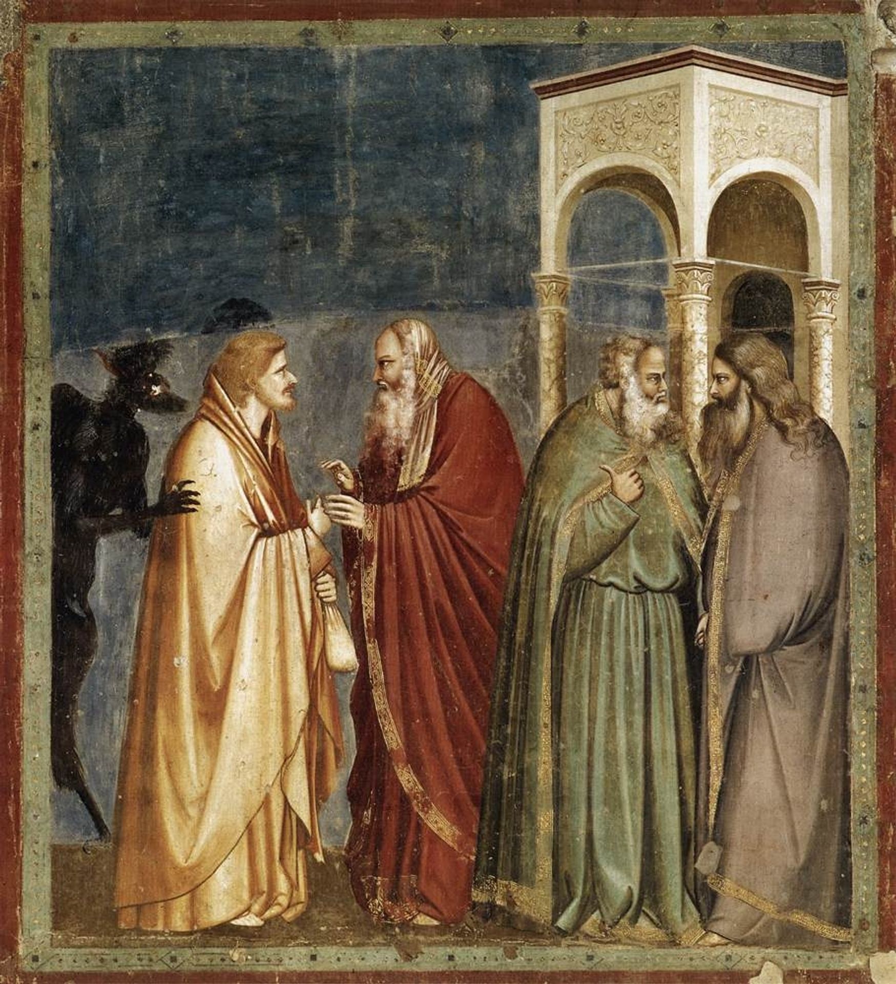 Judas Receiving Payment for his Betrayal by Giotto