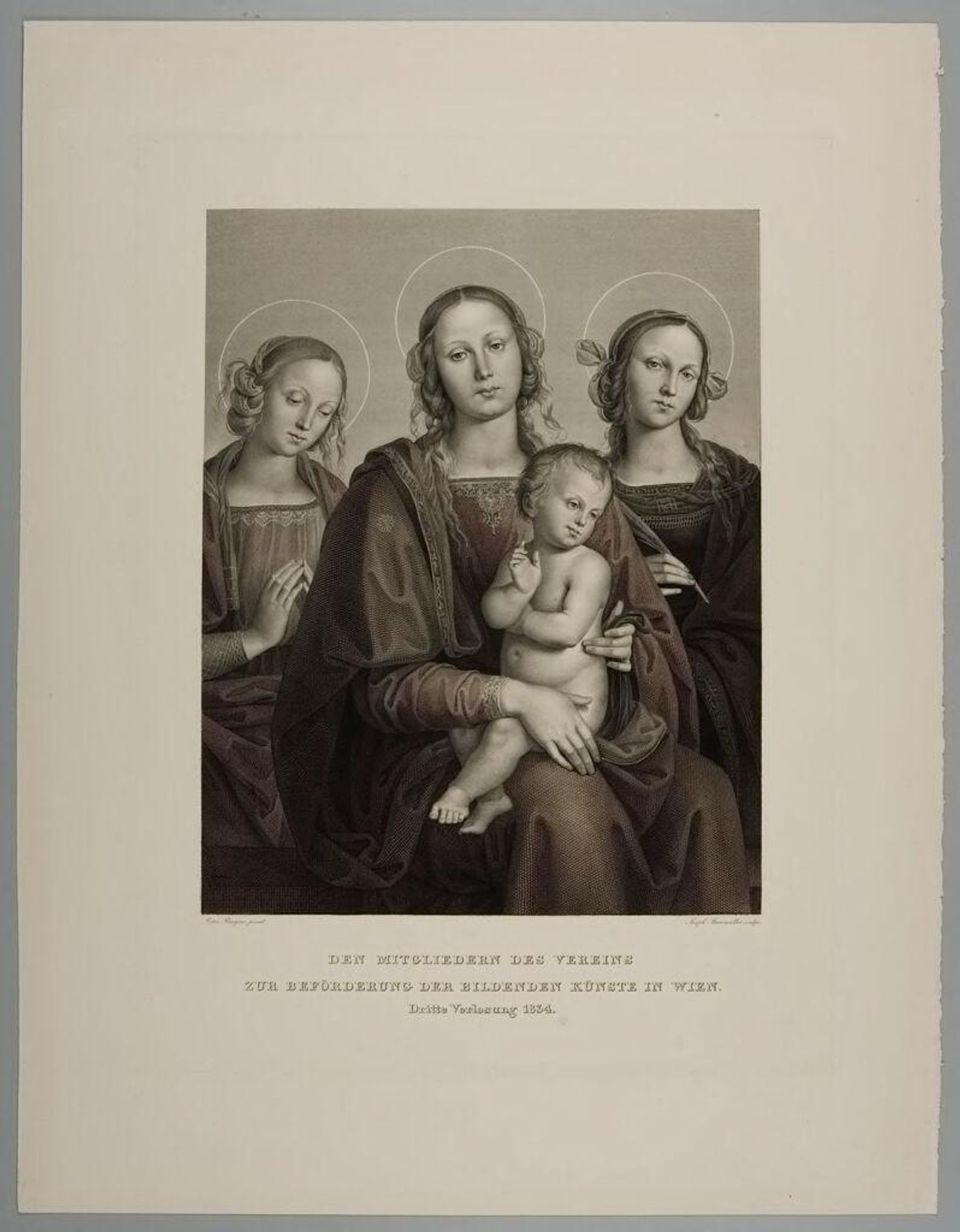 Madonna and Child with Two Saints by Joseph SteinmÃ¼ller