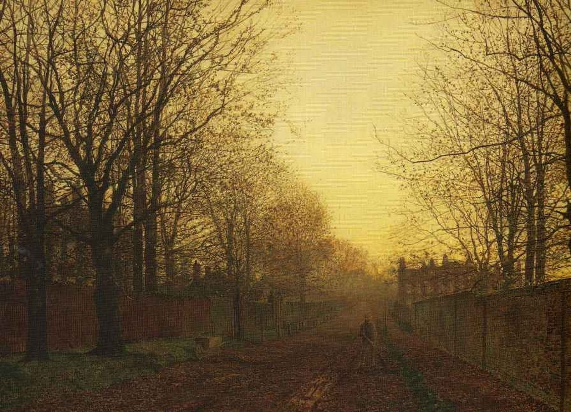 Wimbledon Park, Autumn After Glow by John Atkinson Grimshaw