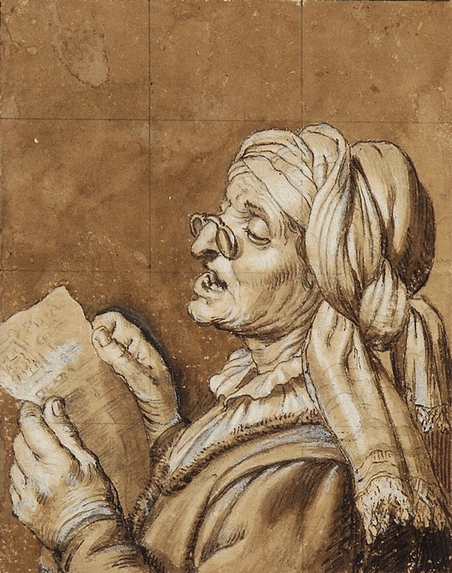 Old Woman Singing by Gerard van Honthorst