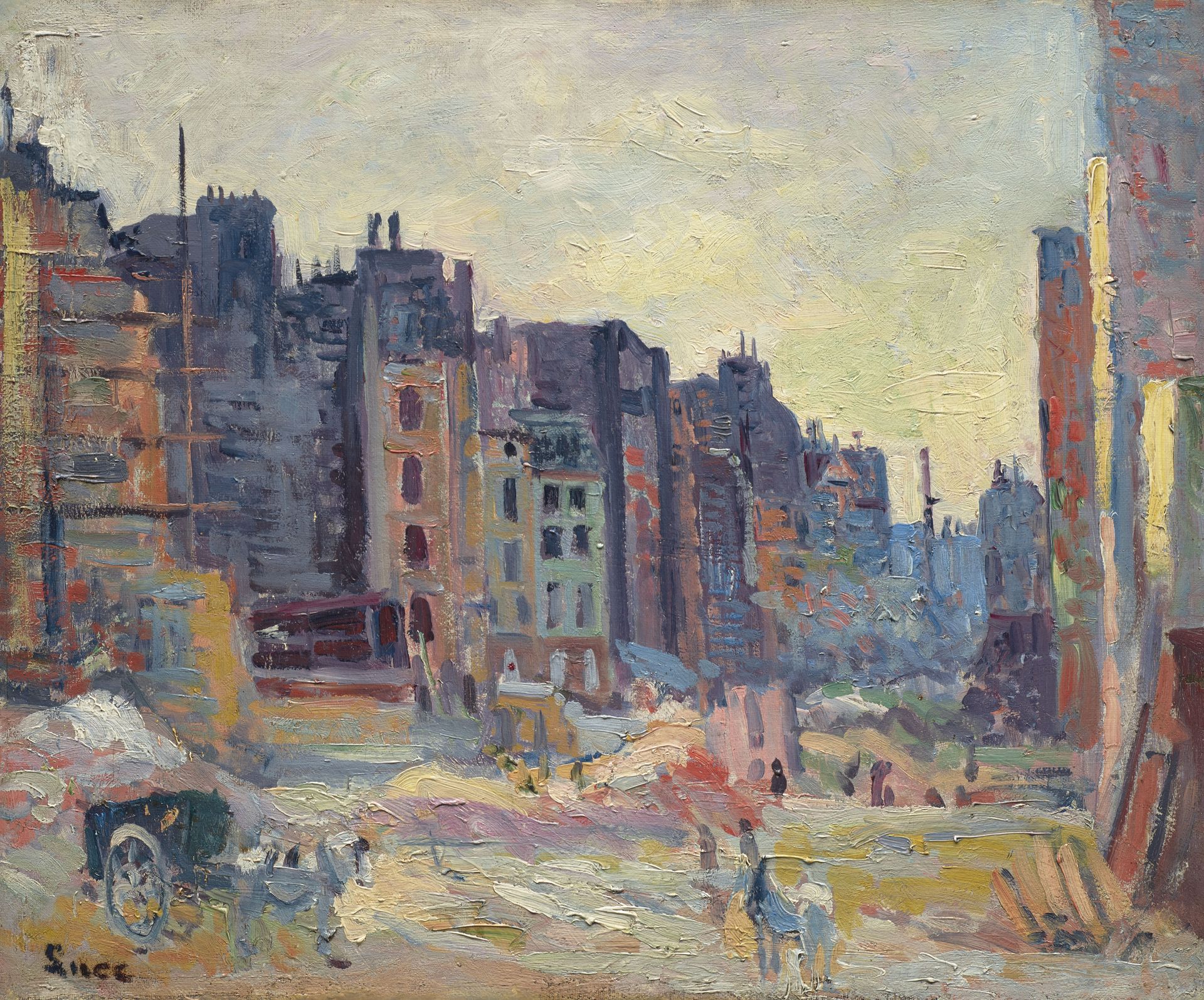 Paris, Le Percement De La Rue Réaumur by Maximilien Luce