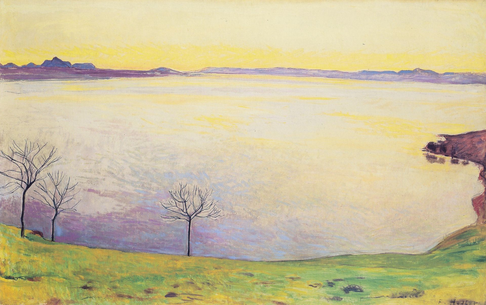 Lake Geneva in Chexbres by Ferdinand Hodler