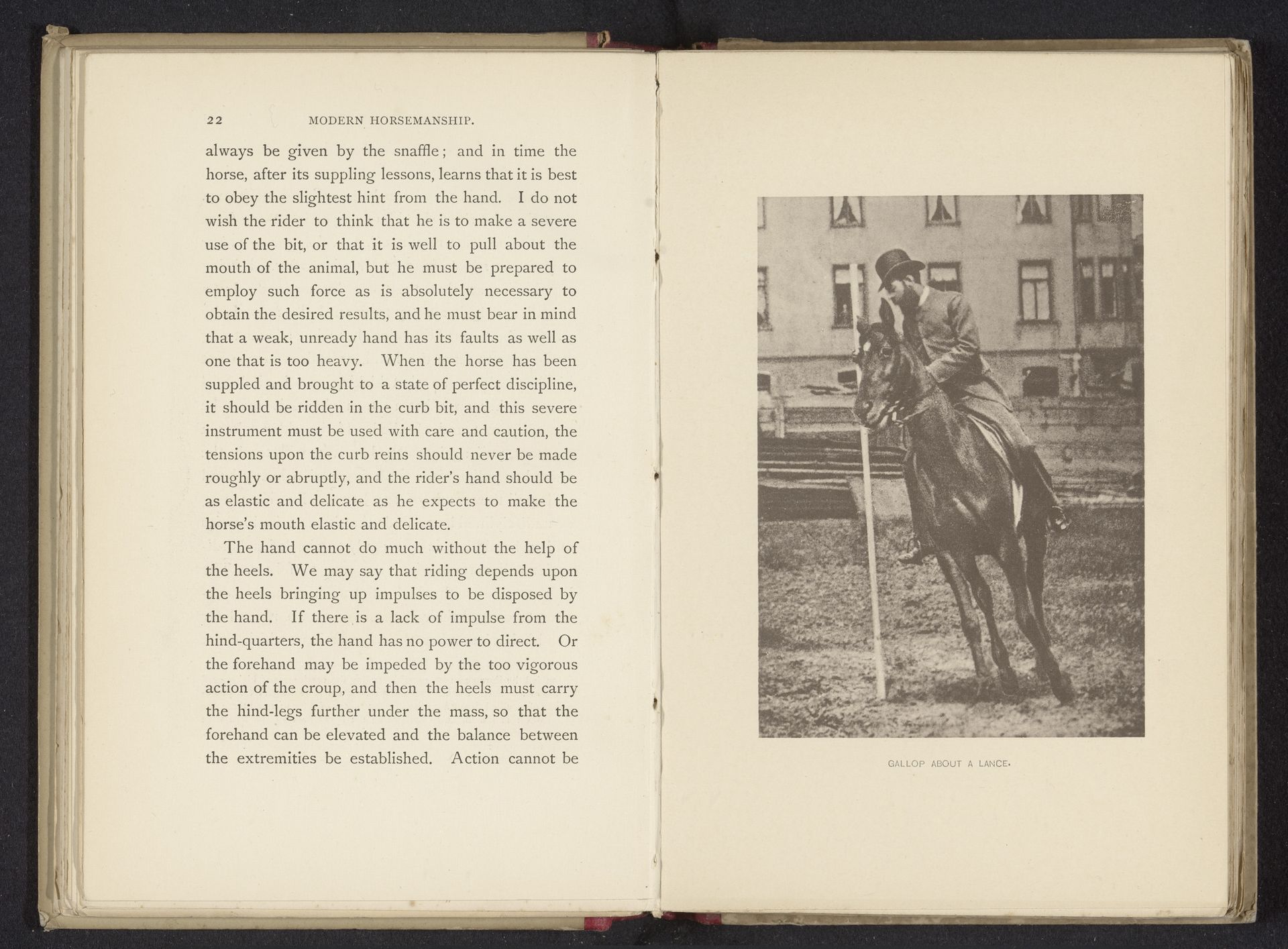 Man die op een paard in galop rijdt by Anonymous