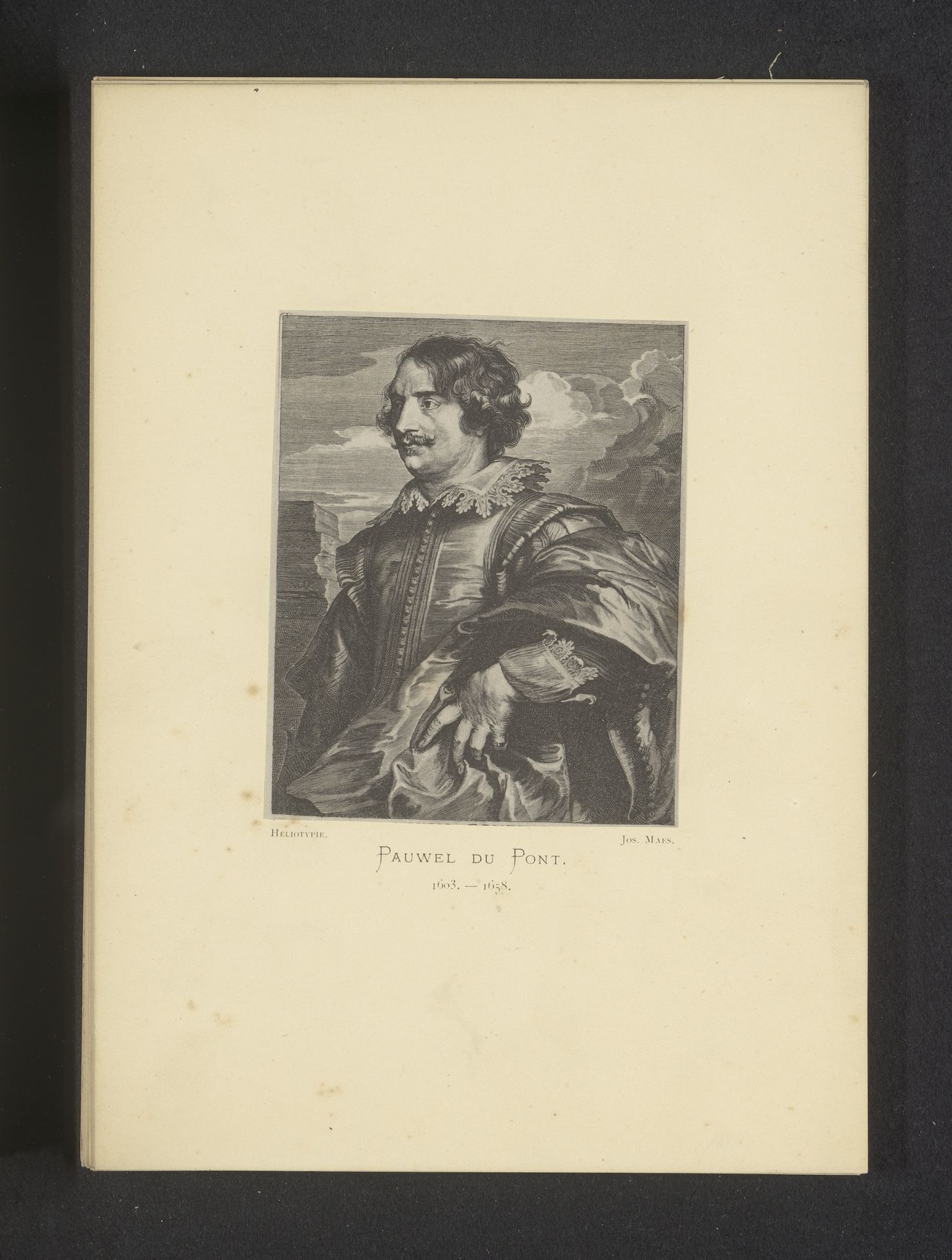 Reproductie van een gravure van een portret van Paulus Pontius door Paulus Pontius by Joseph Maes