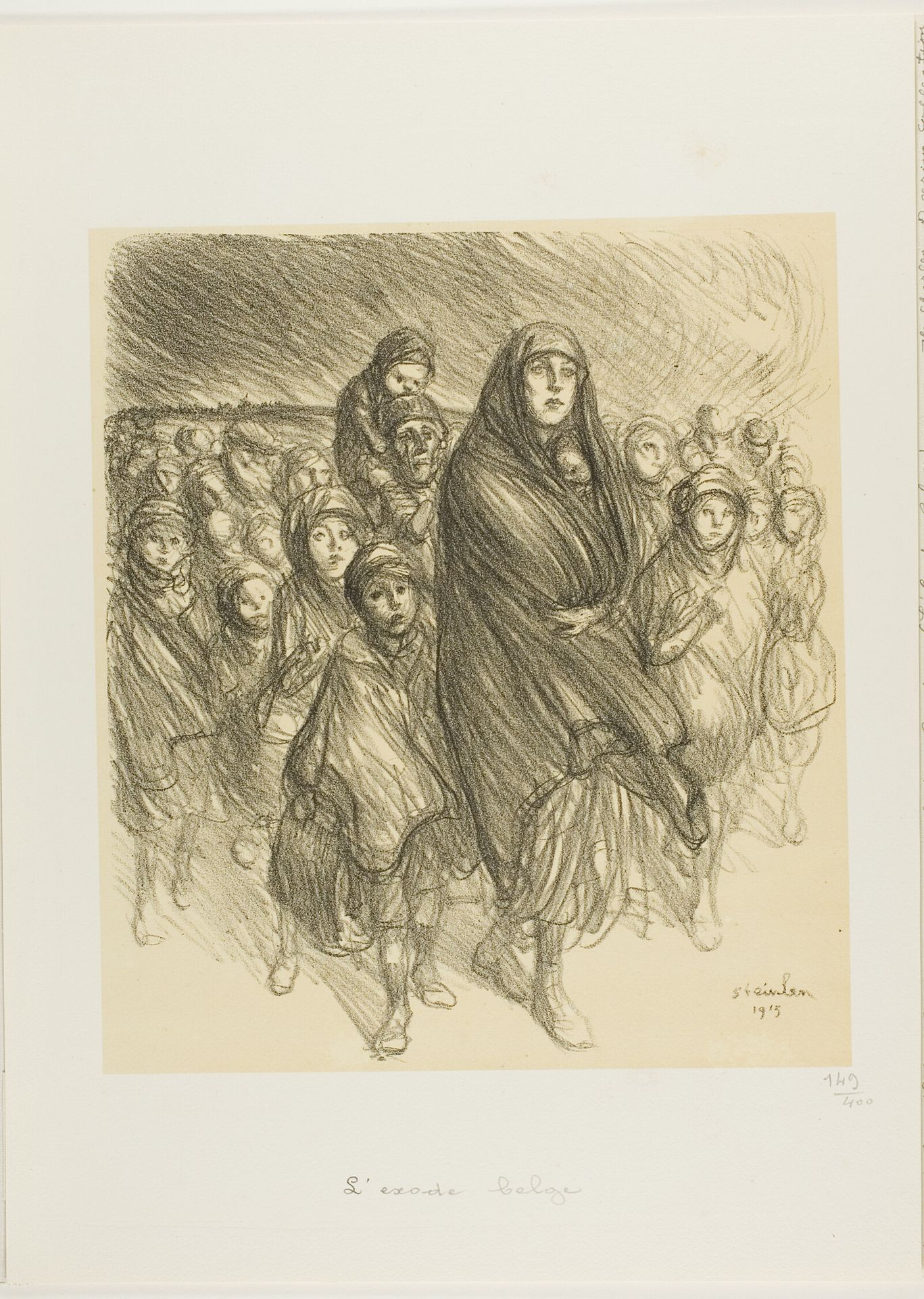 The Belgian Exodus by Théophile Alexandre Steinlen