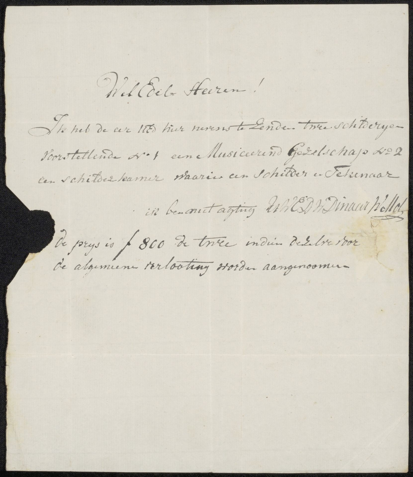 Brief aan een tentoonstellingscommissie by Woutherus Mol