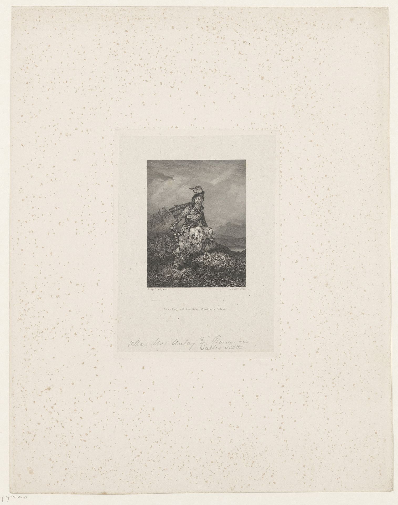 Portret van Allan M'Aulay uit A Legend of Montrose van Walter Scott by Wilhelm Hesslöhl