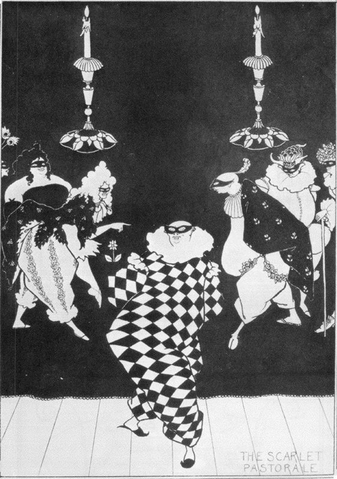 Scarlet Pastorale by Aubrey Vincent Beardsley