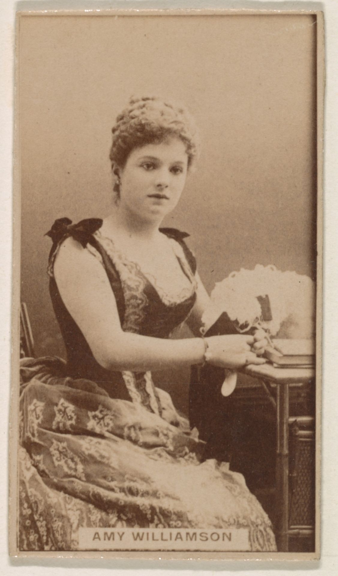 Amy Williamson, from the Actresses series (N245) issued by Kinney Brothers to promote Sweet Caporal Cigarettes by Kinney Brothers Tobacco Company