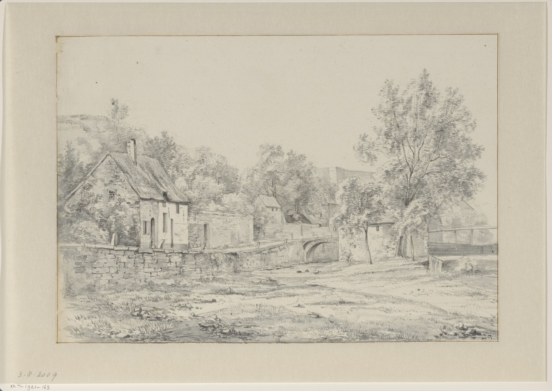 Dorpsgezicht by Jan Andries Töpfer