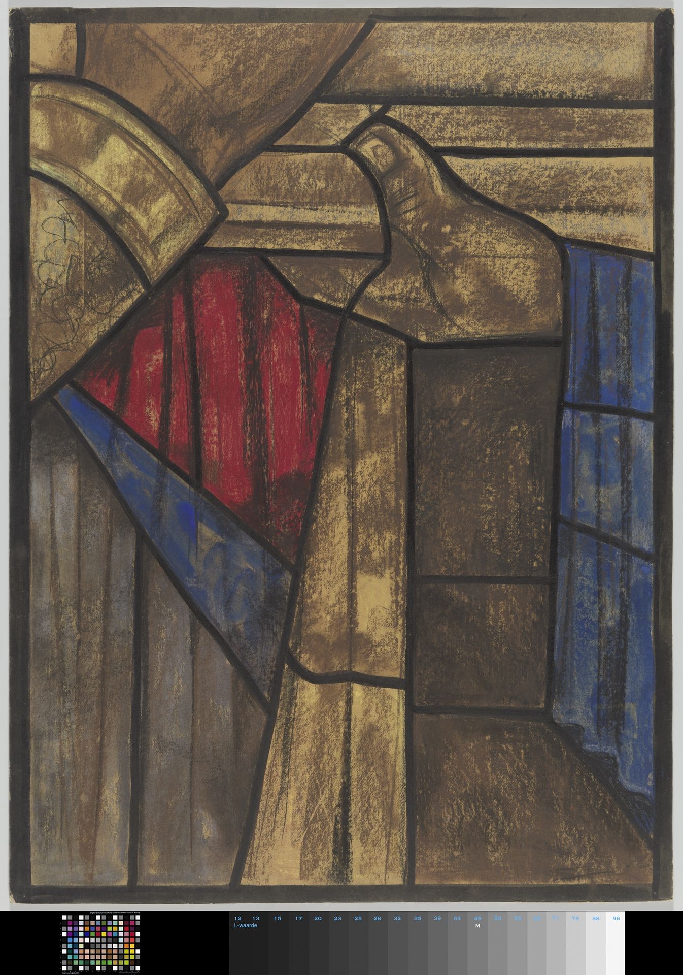 Ontwerp voor raam in het Noordertransept in de Dom te Utrecht by Richard Nicolaüs Roland Holst