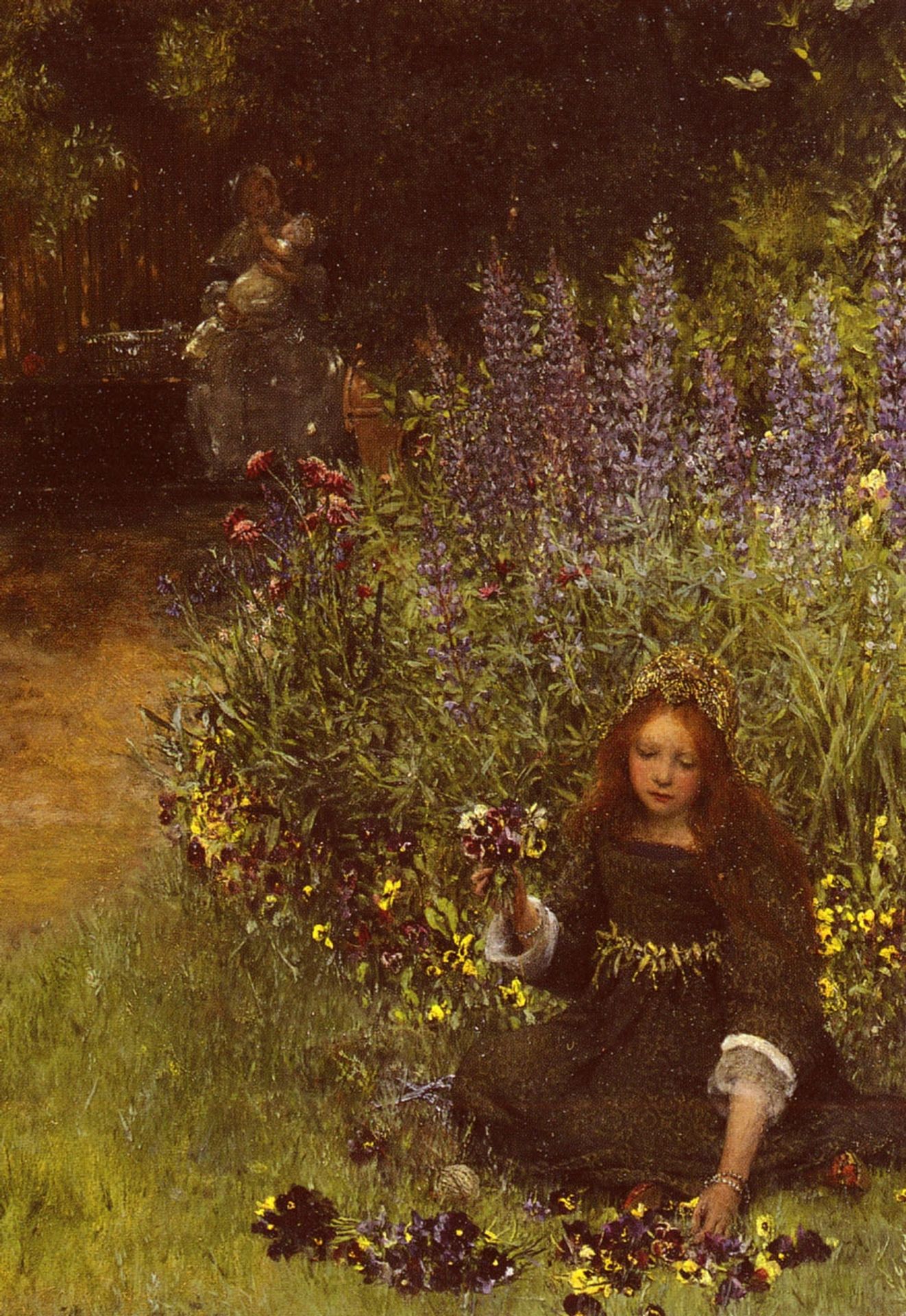 Lady Laura Teresa Gathering by Lawrence Alma-Tadema