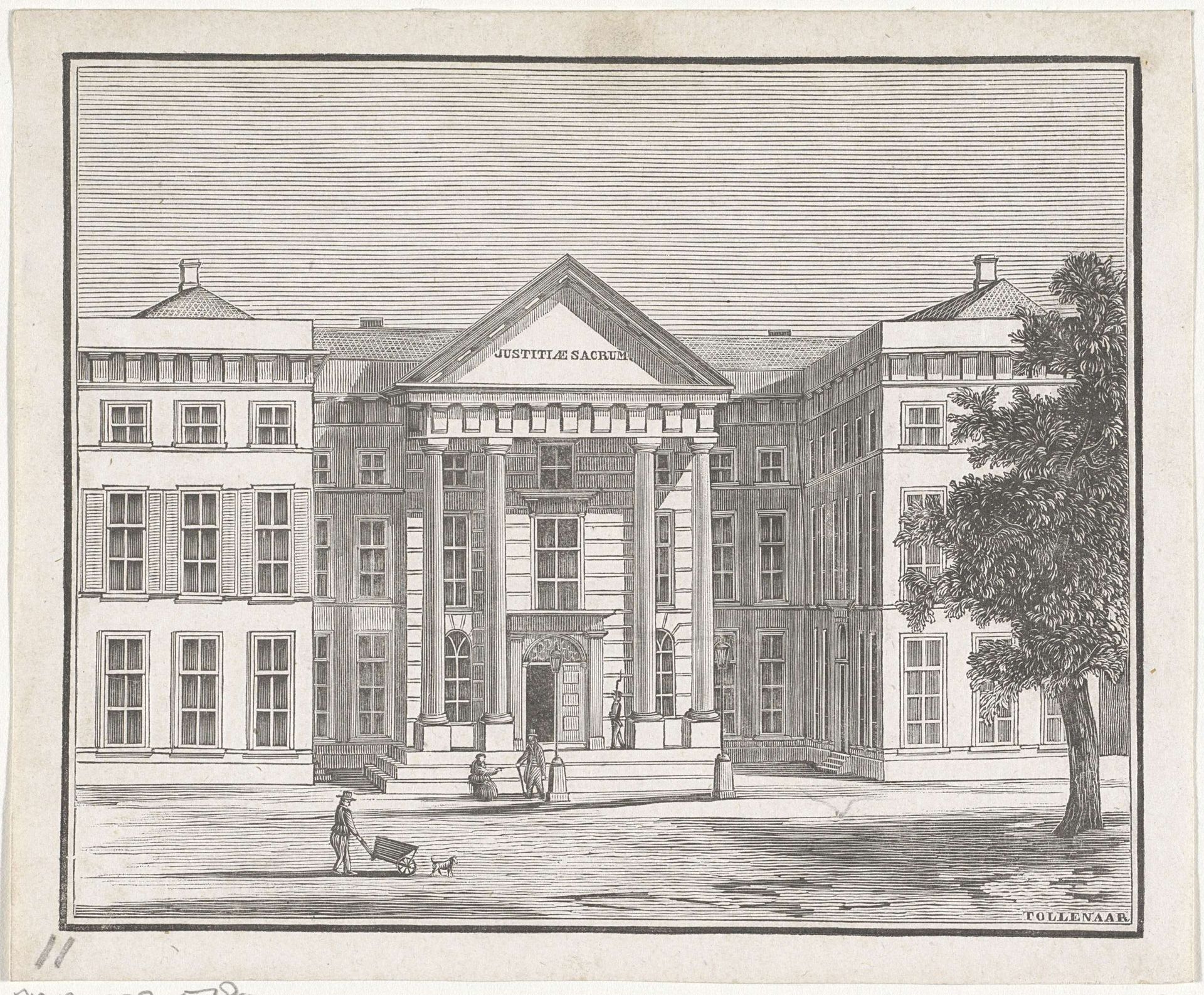 Paleis van Justitie aan de Grote Markt te Anhem by Antonie Vink Tollenaar