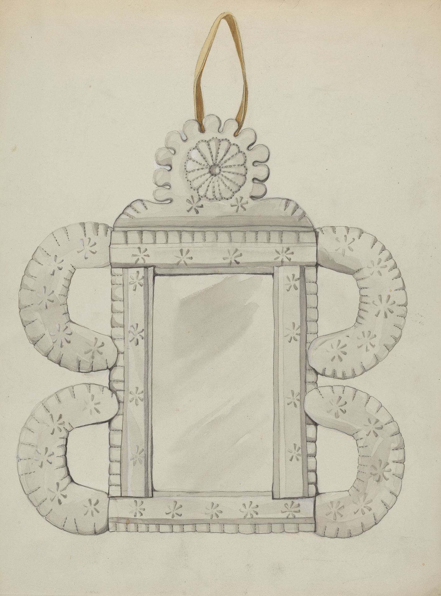 Tin Mirror Frame by Majel G. Claflin