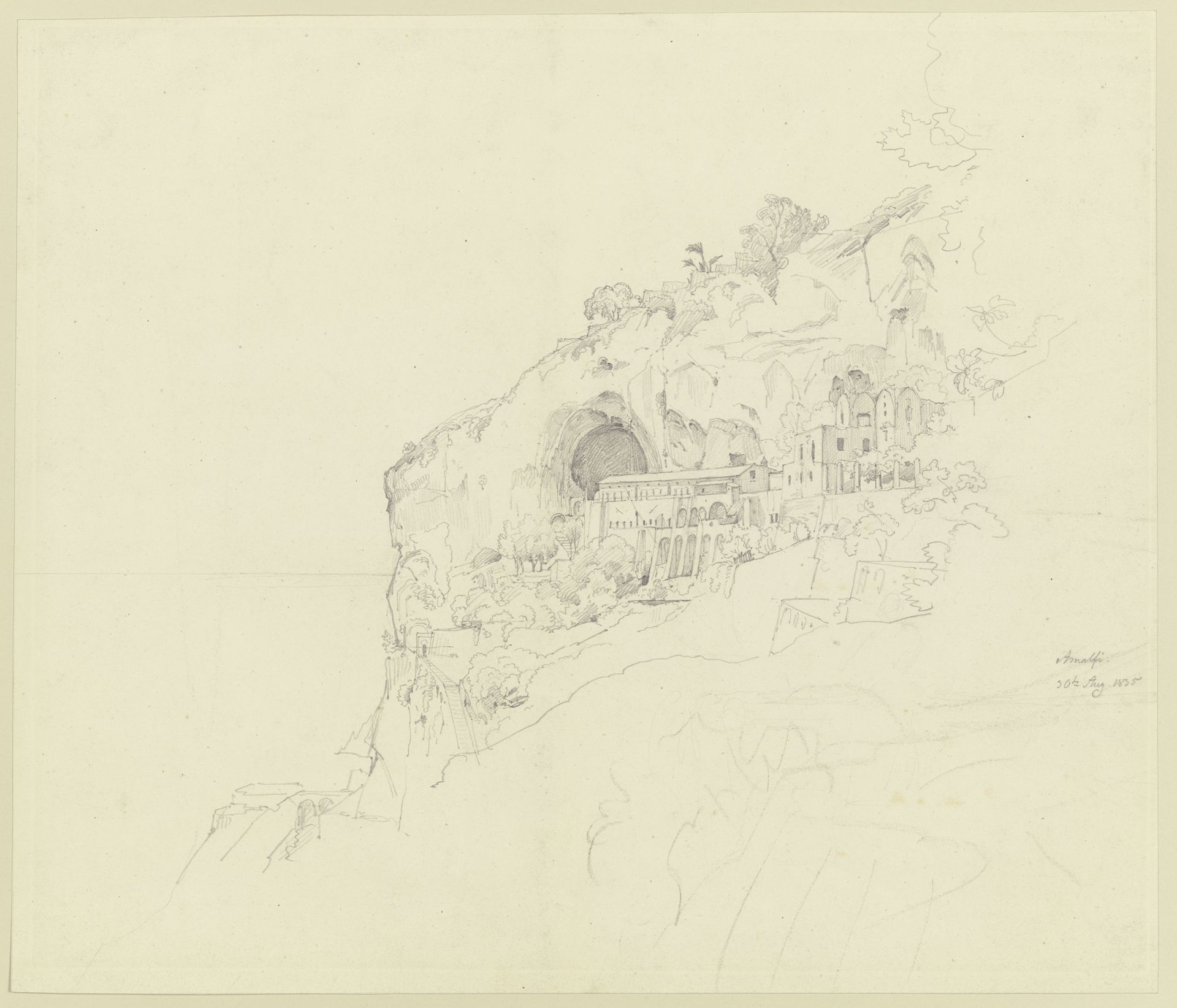 View of Amalfi by Carl Morgenstern