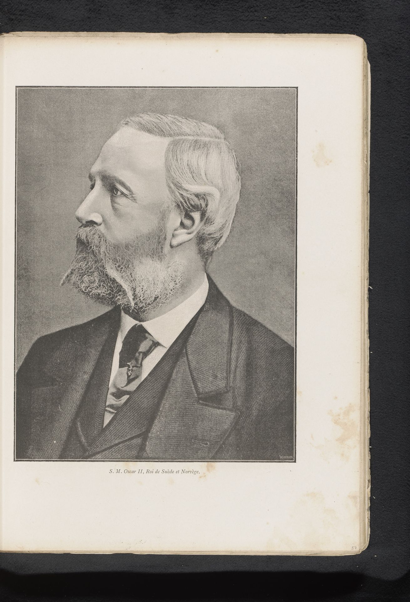 Portret van koning Oscar II van Zweden by Anonymous